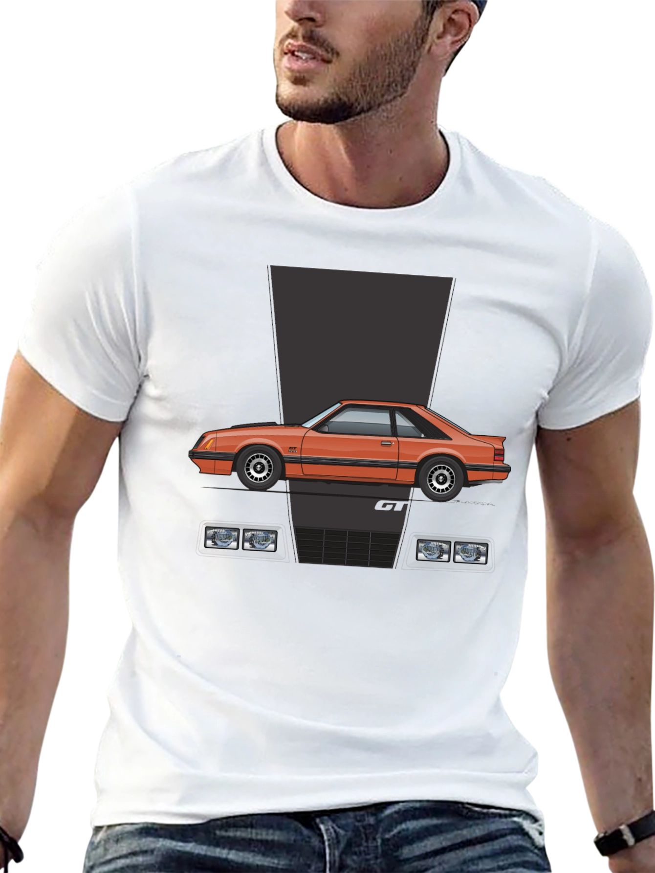 Fox Body Mustang GT T-Shirt - Black