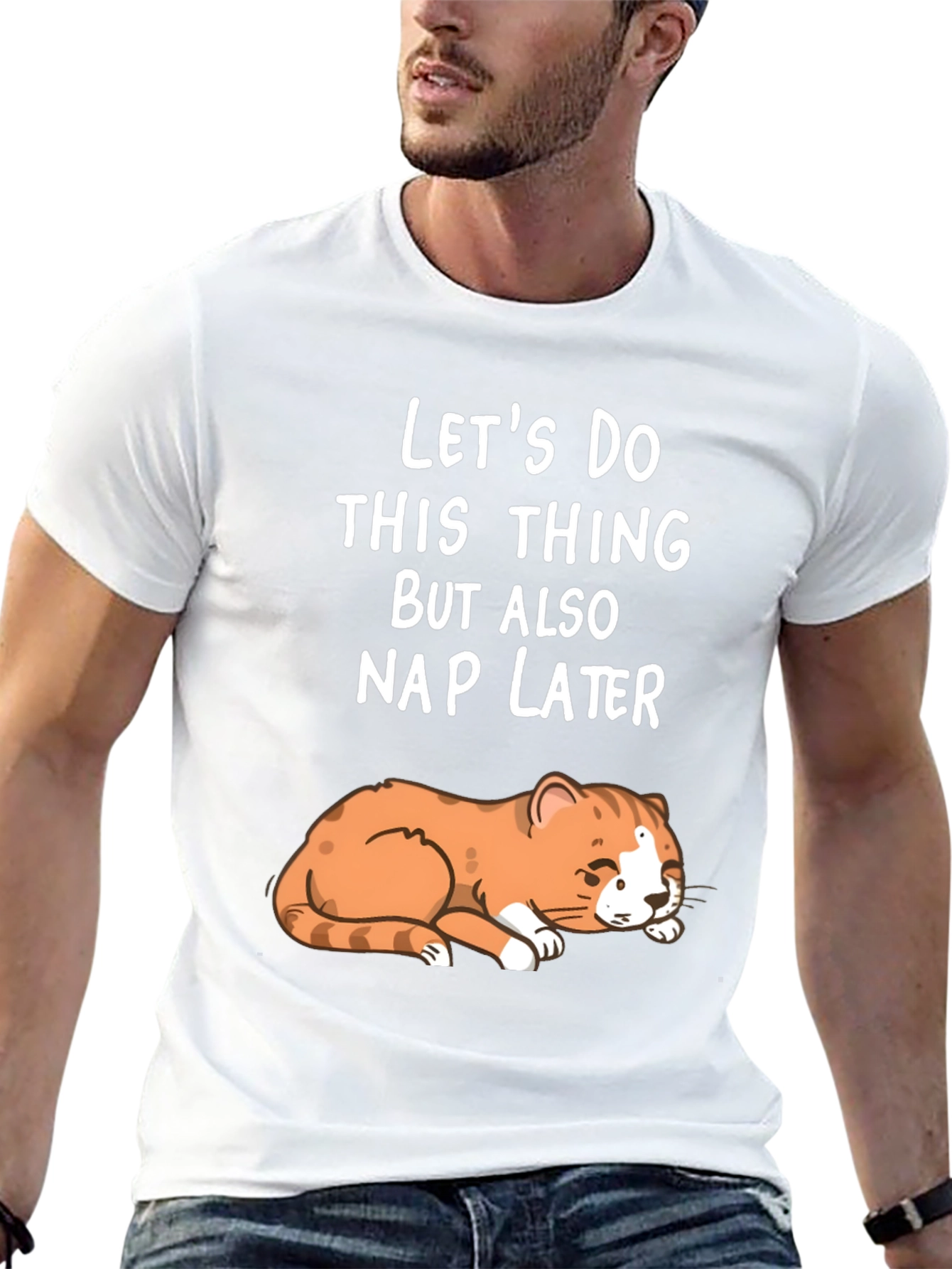 Funny Cat Nap T-Shirt: Lets Do This Nap Later