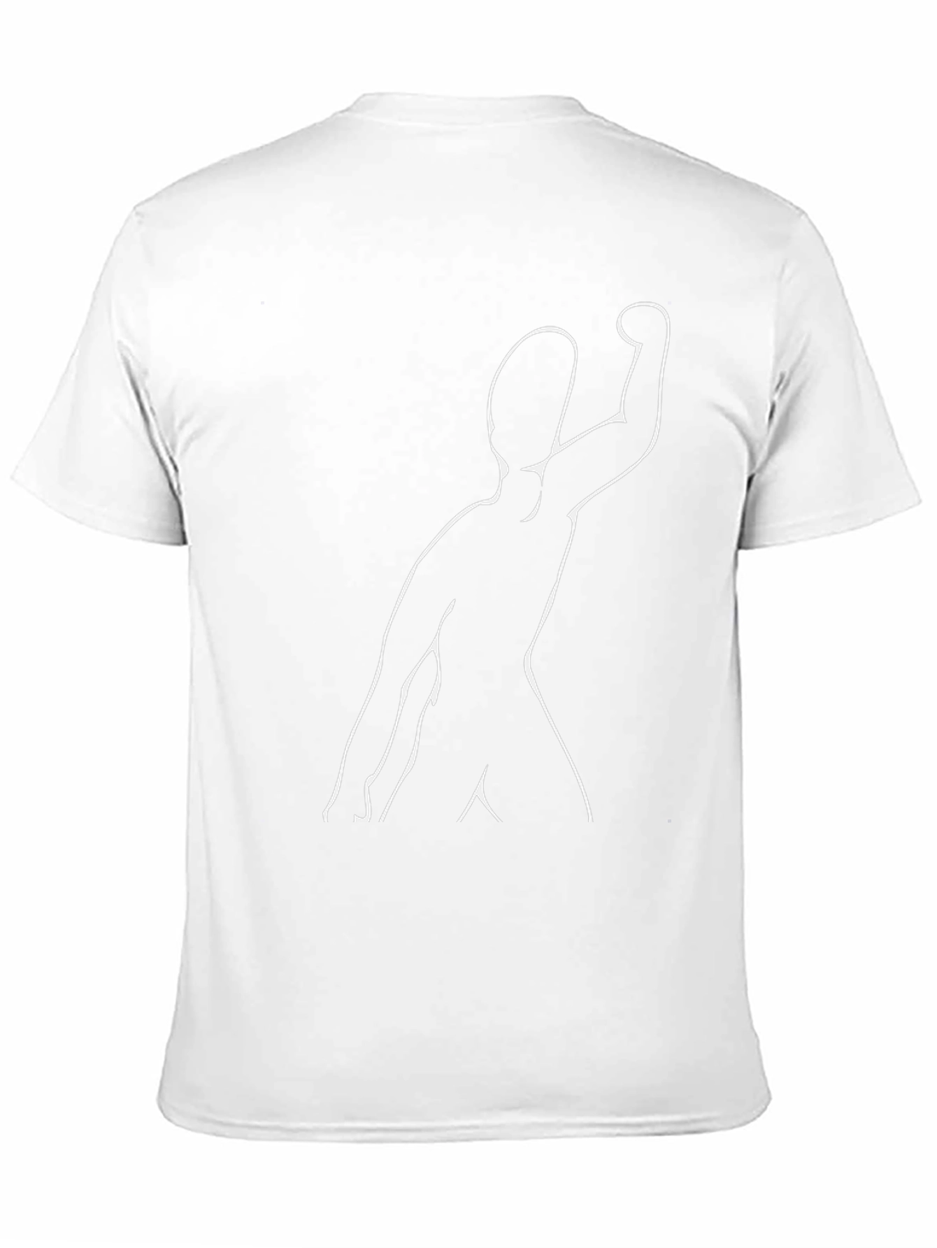 Modern Art T-Shirt - Black with White Silhouette