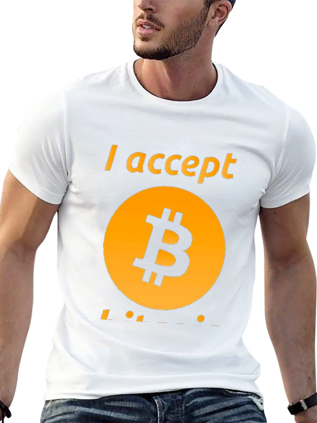 I Accept Bitcoin Black Tee