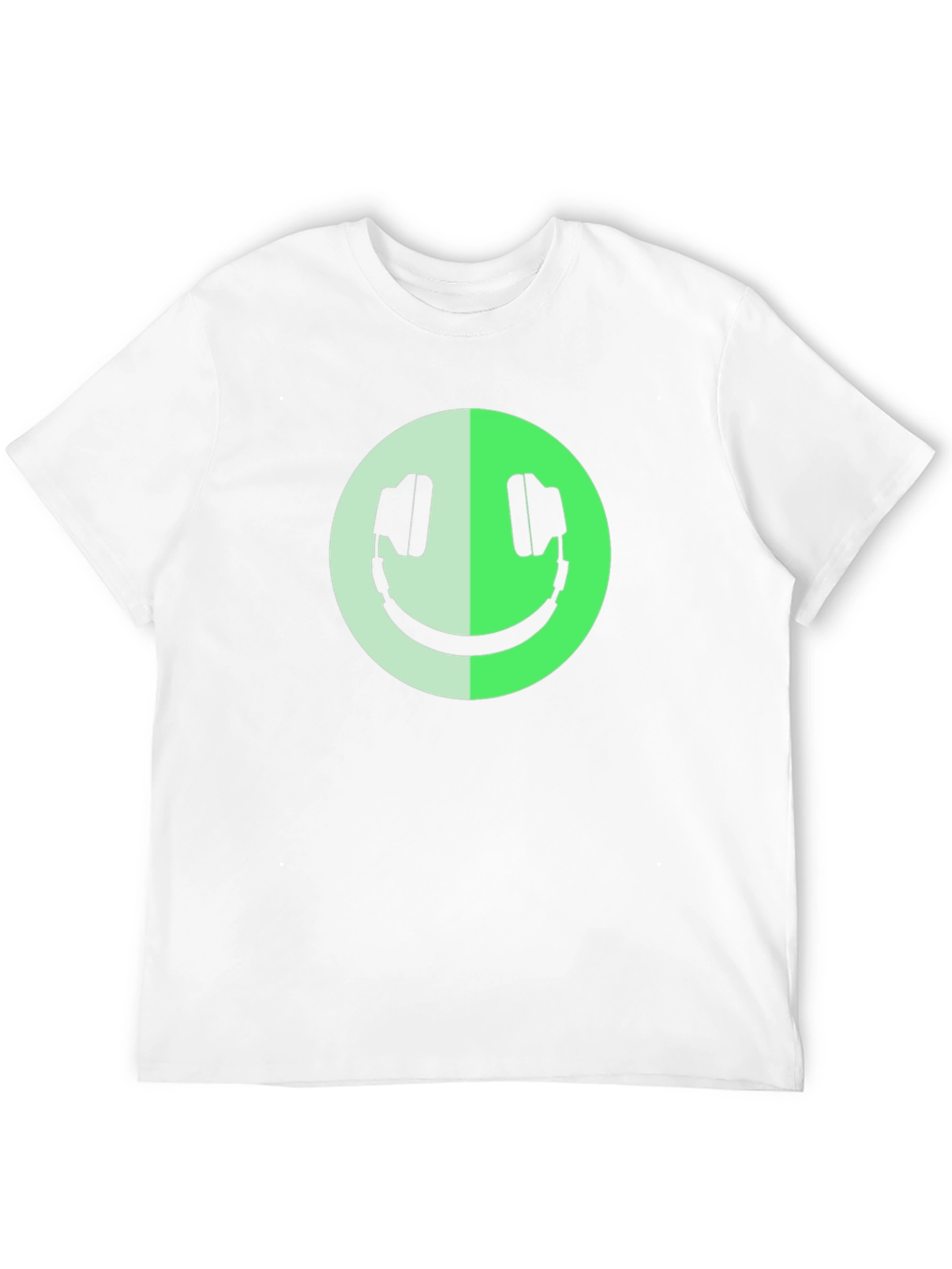 Headphone Smiley Face T-Shirt - Black