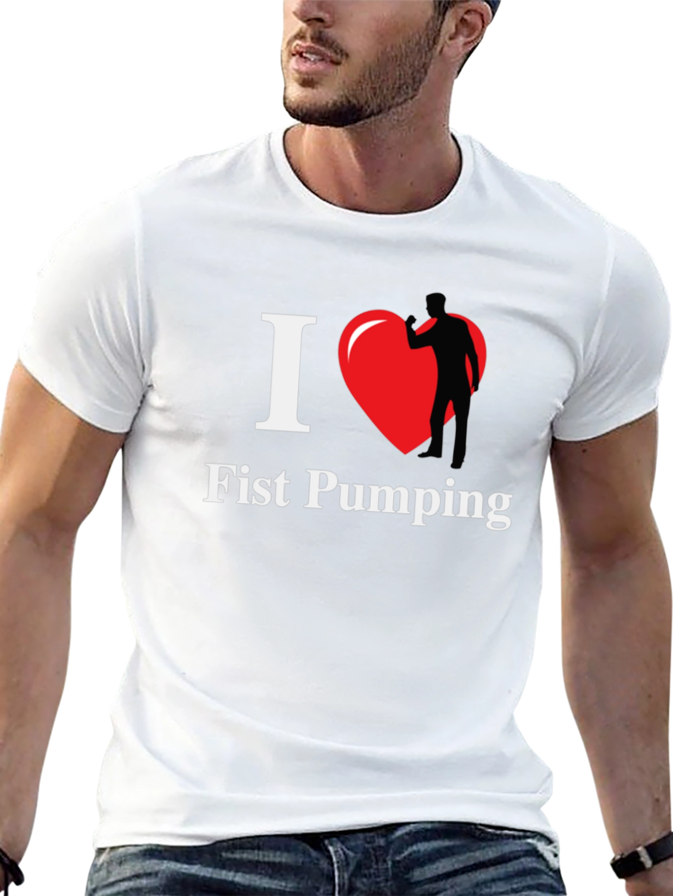 I Heart Fist Pumping Black T-Shirt