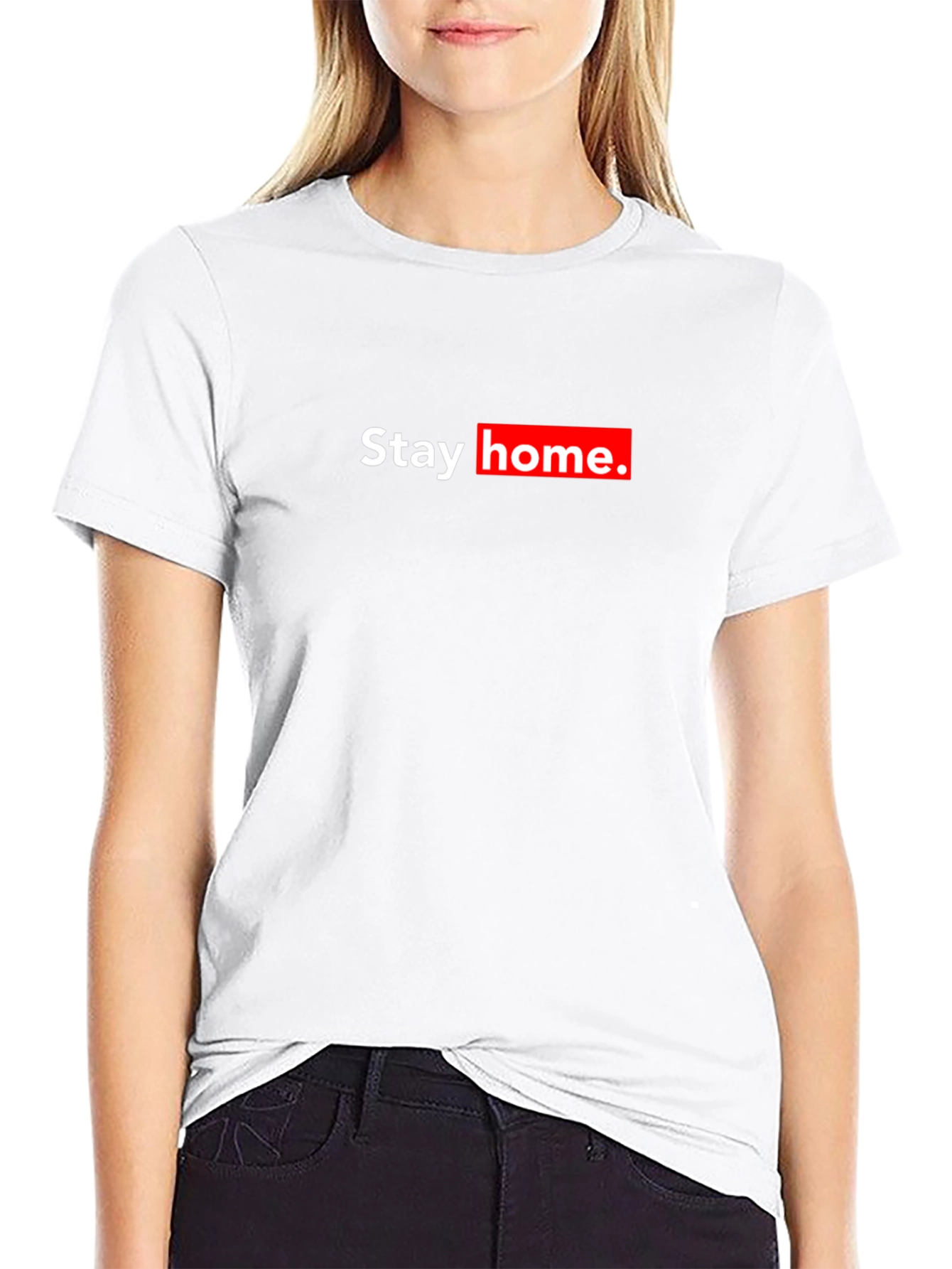 Stay Home Black Graphic Tee