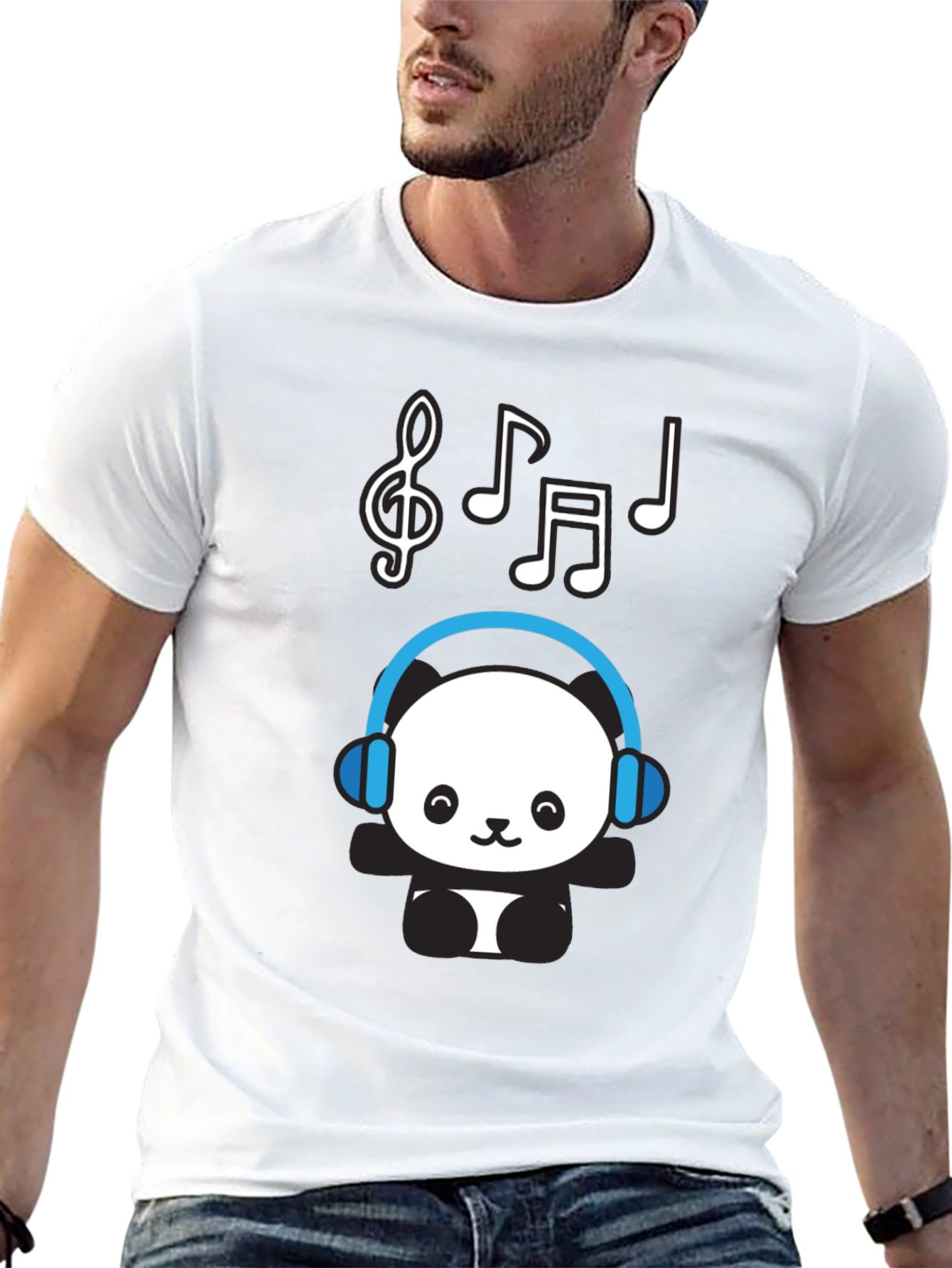 Panda DJ Black T-Shirt - Music Lover Tee