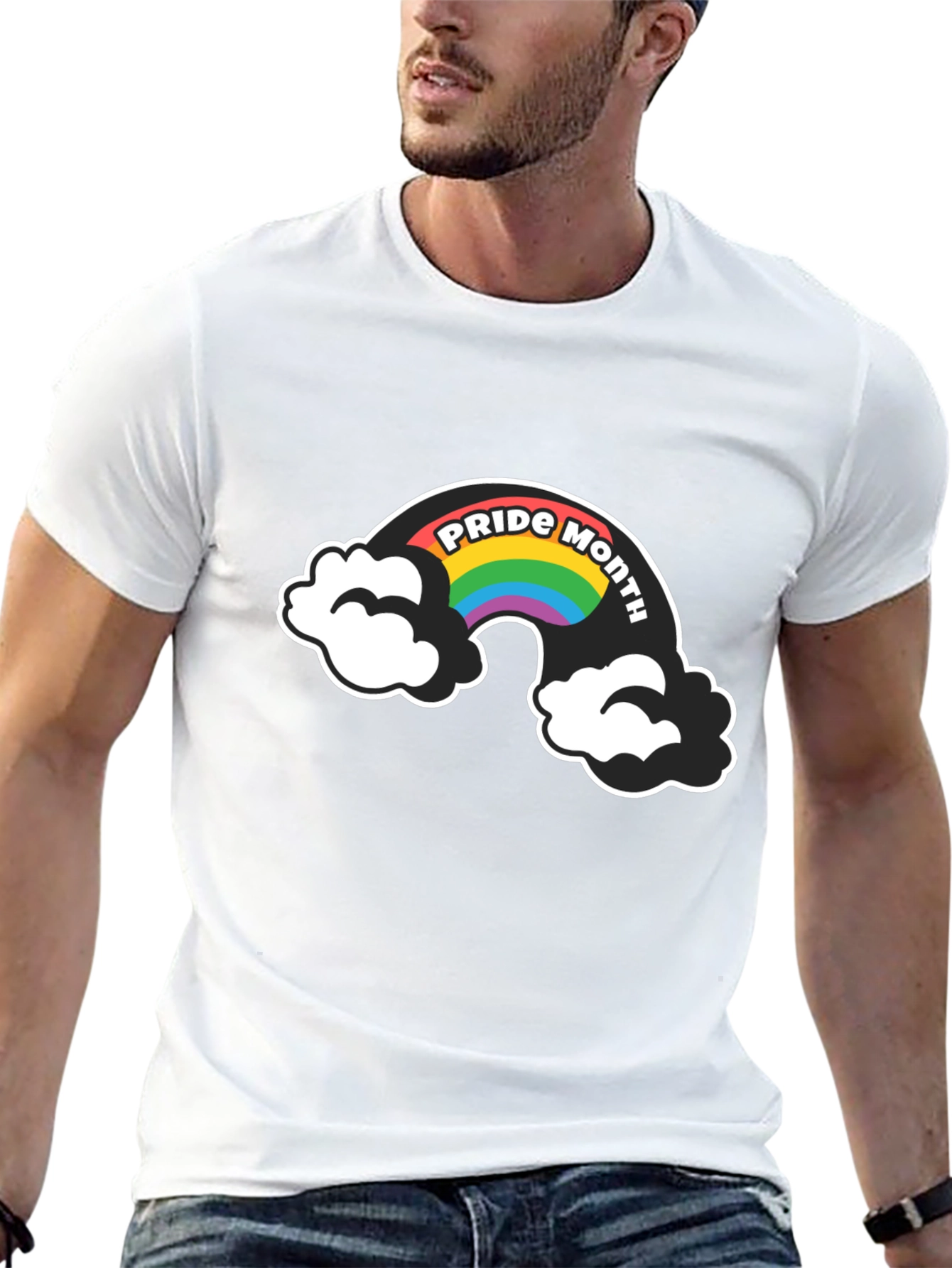 Pride Month Rainbow Graphic T-Shirt