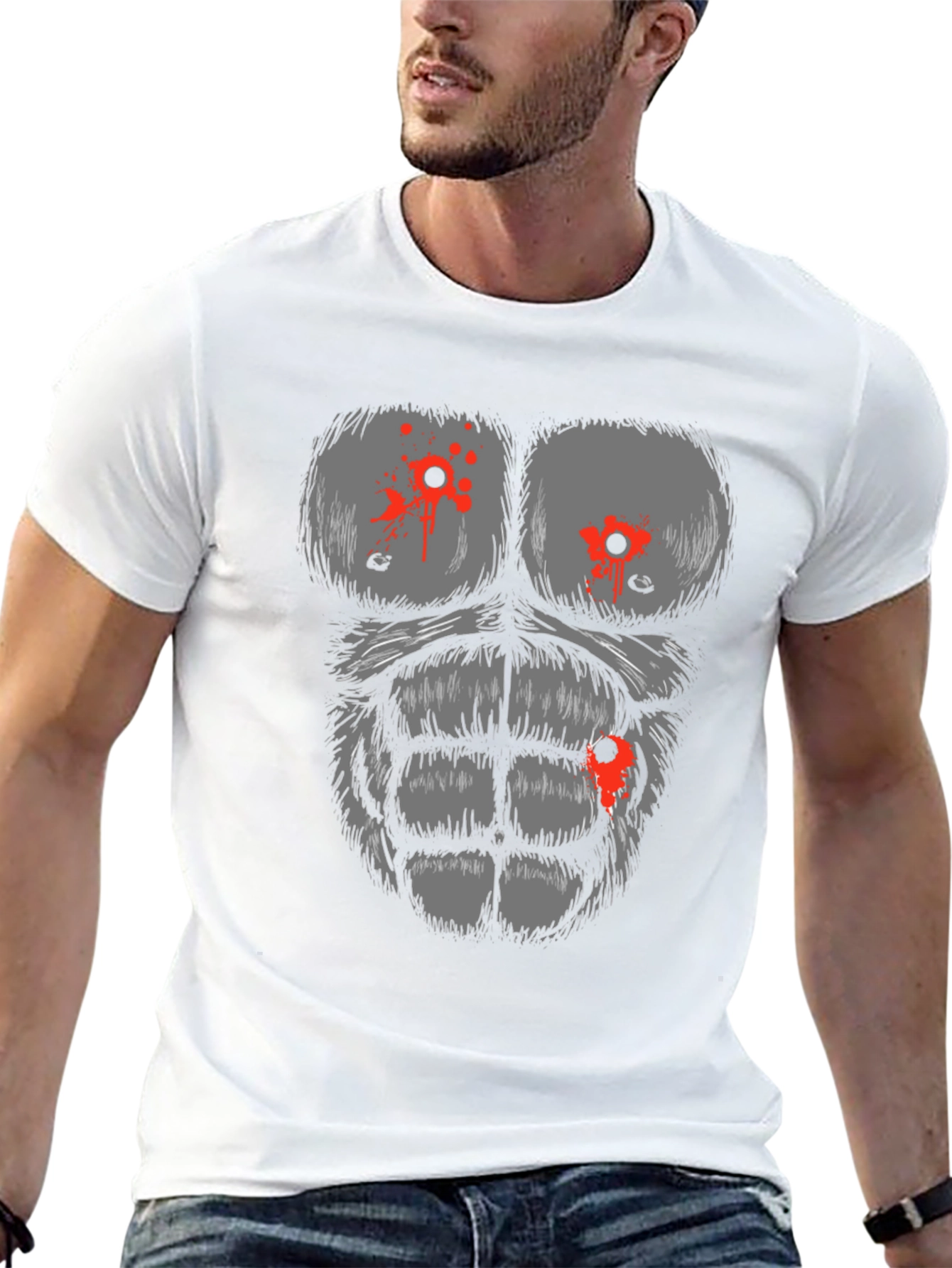 Bullet-Riddled Gorilla Chest T-Shirt
