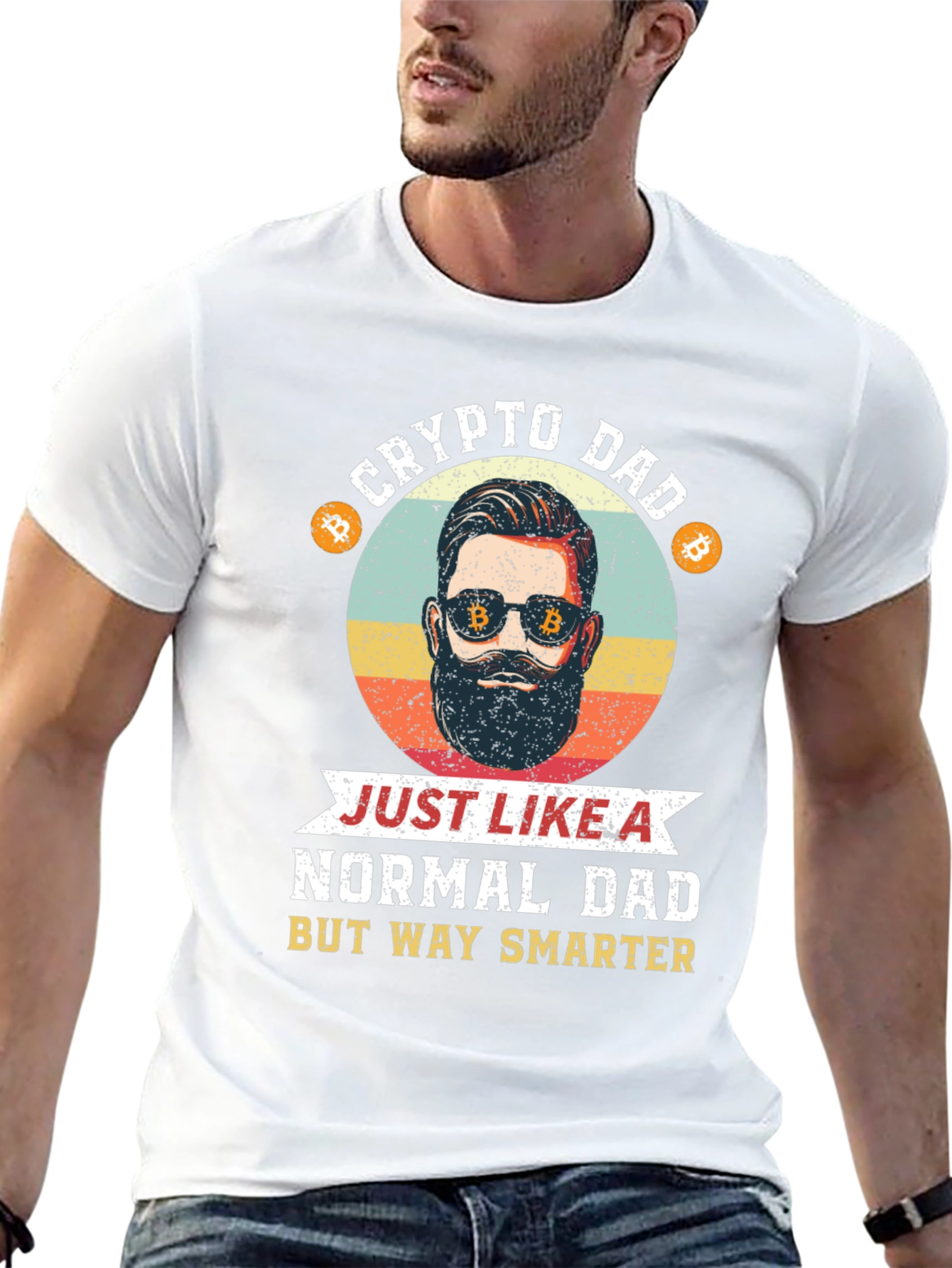 Crypto Dad T-Shirt: Smart Dad Bitcoin Design