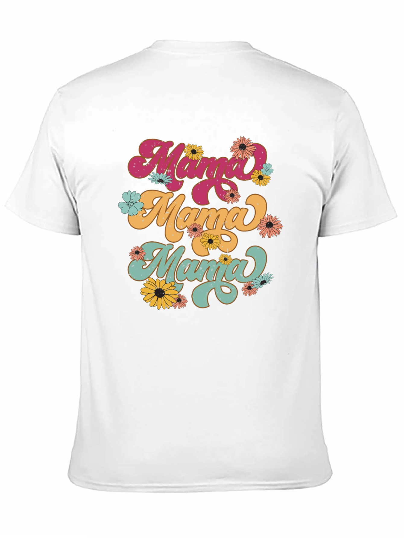 Retro Mama Floral T-Shirt - Groovy Mom Tee
