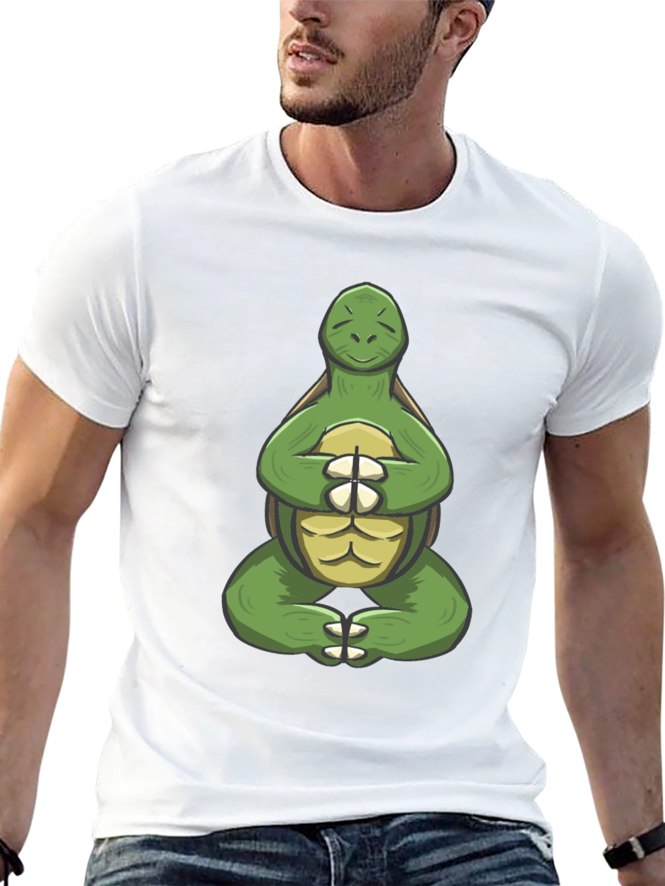 Zen Turtle Graphic Tee - Meditating Reptile T-Shirt