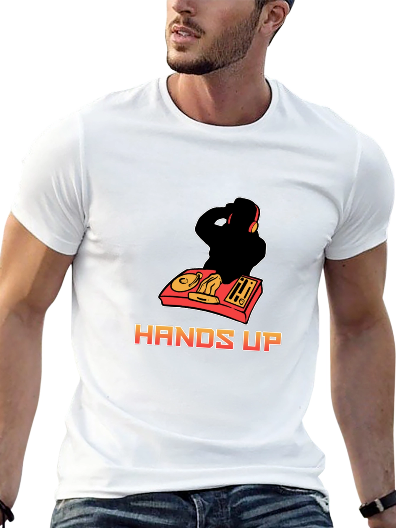 DJ Hands Up Graphic Tee - Black