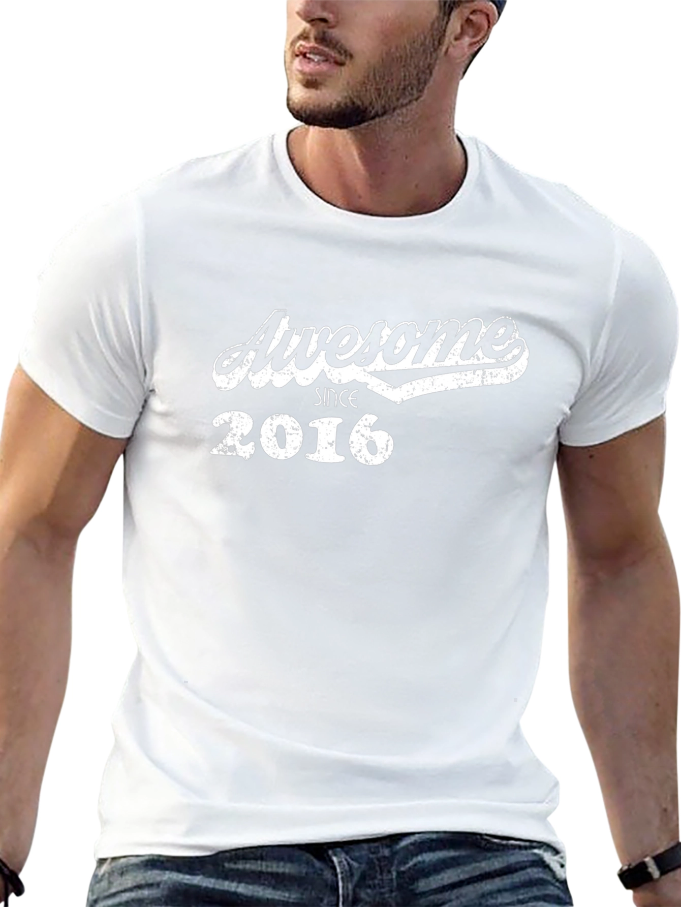 Awesome Since 2016 Black Graphic Tee