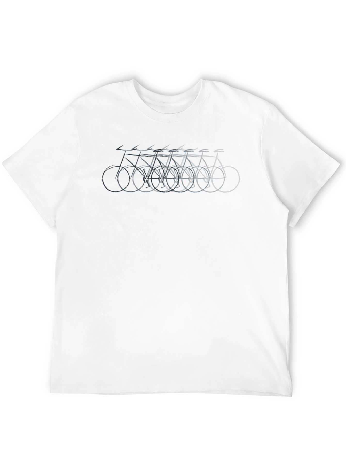 Mens Black T-Shirt with Bicycle Design