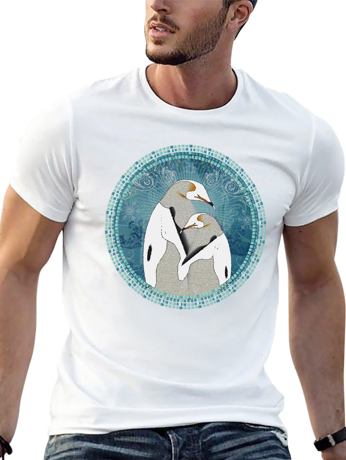 Penguin Love T-Shirt - Black Cotton Tee