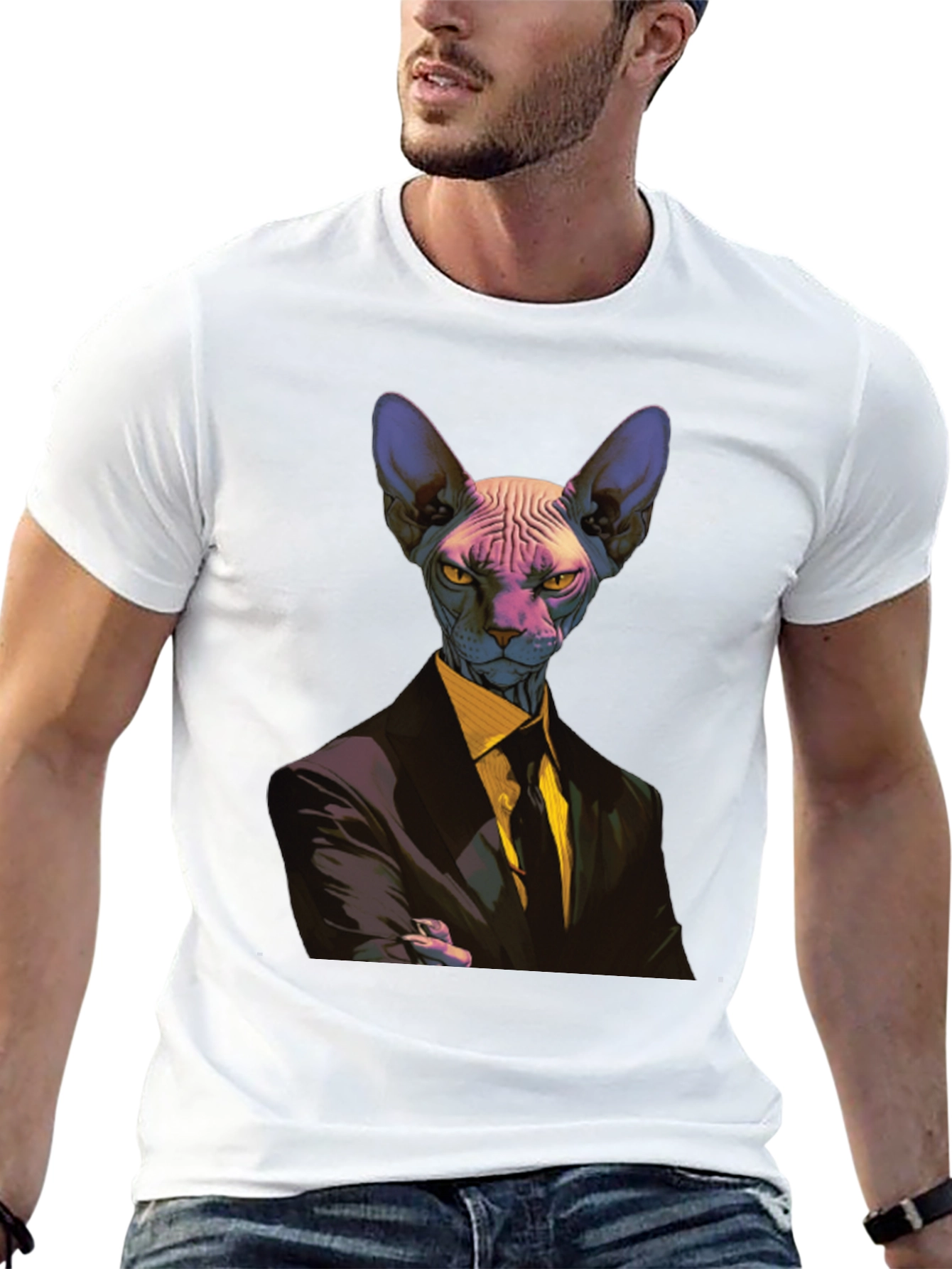 Sphynx Cat Suit T-Shirt - Funny Animal Tee