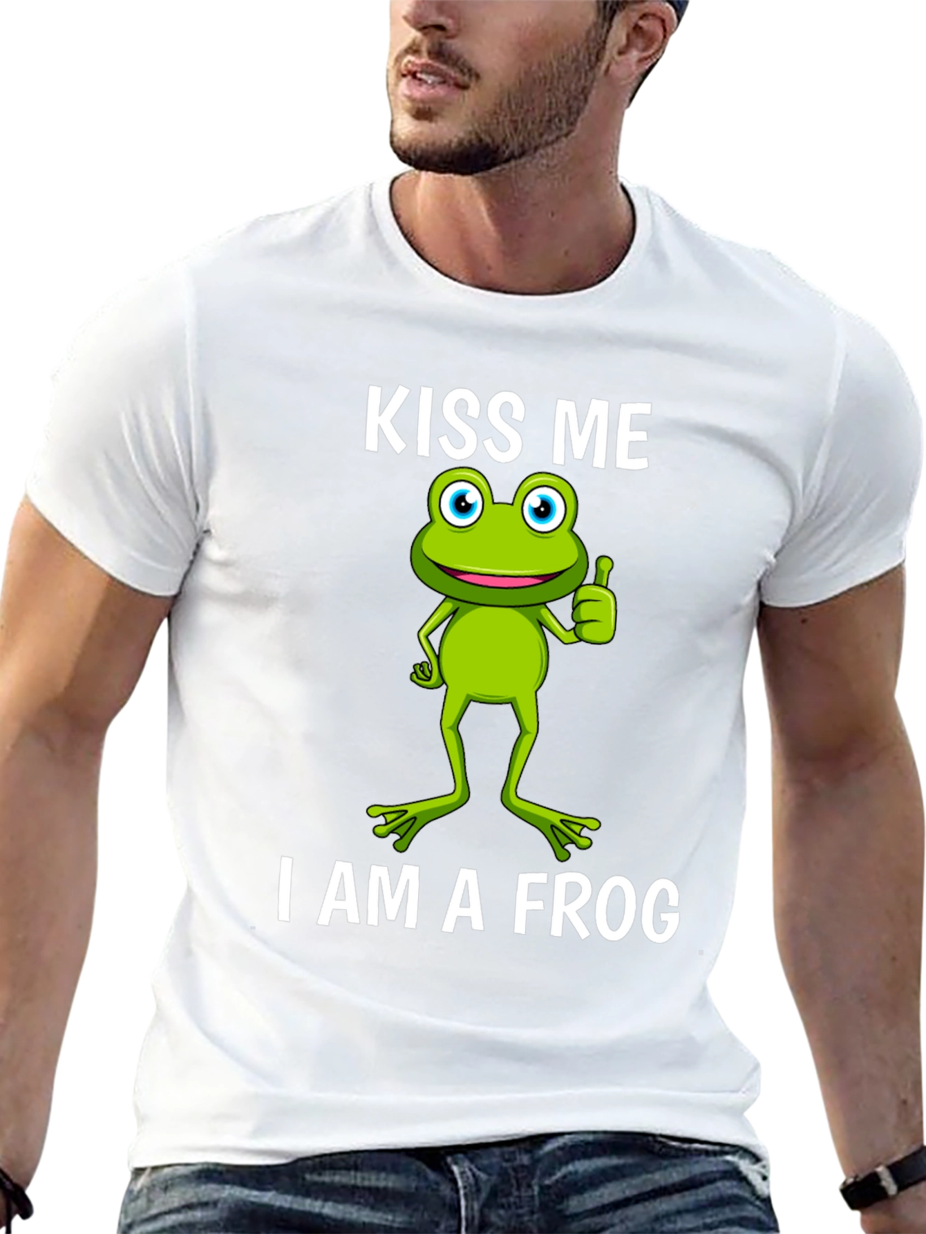 Kiss Me I Am A Frog Graphic T-Shirt