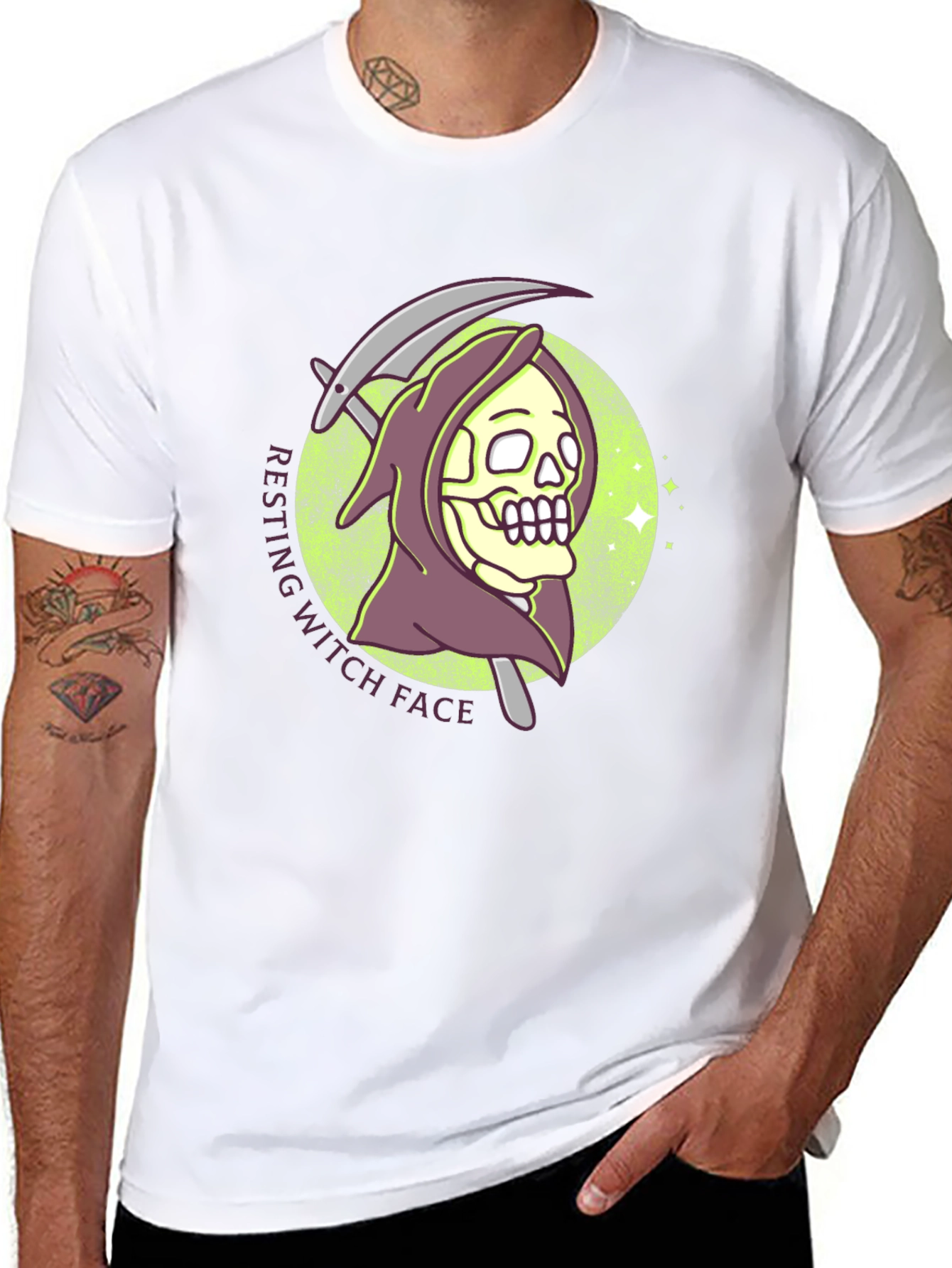Resting Witch Face Graphic T-Shirt