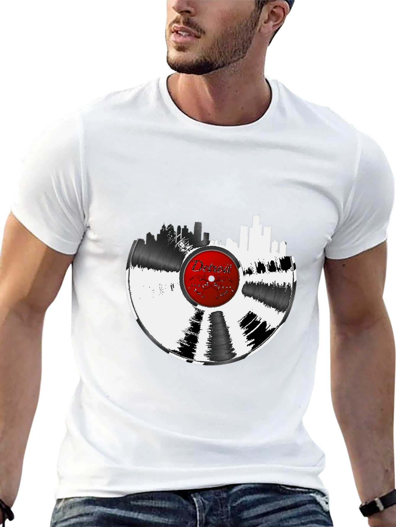 Detroit Vinyl Record Graphic Tee