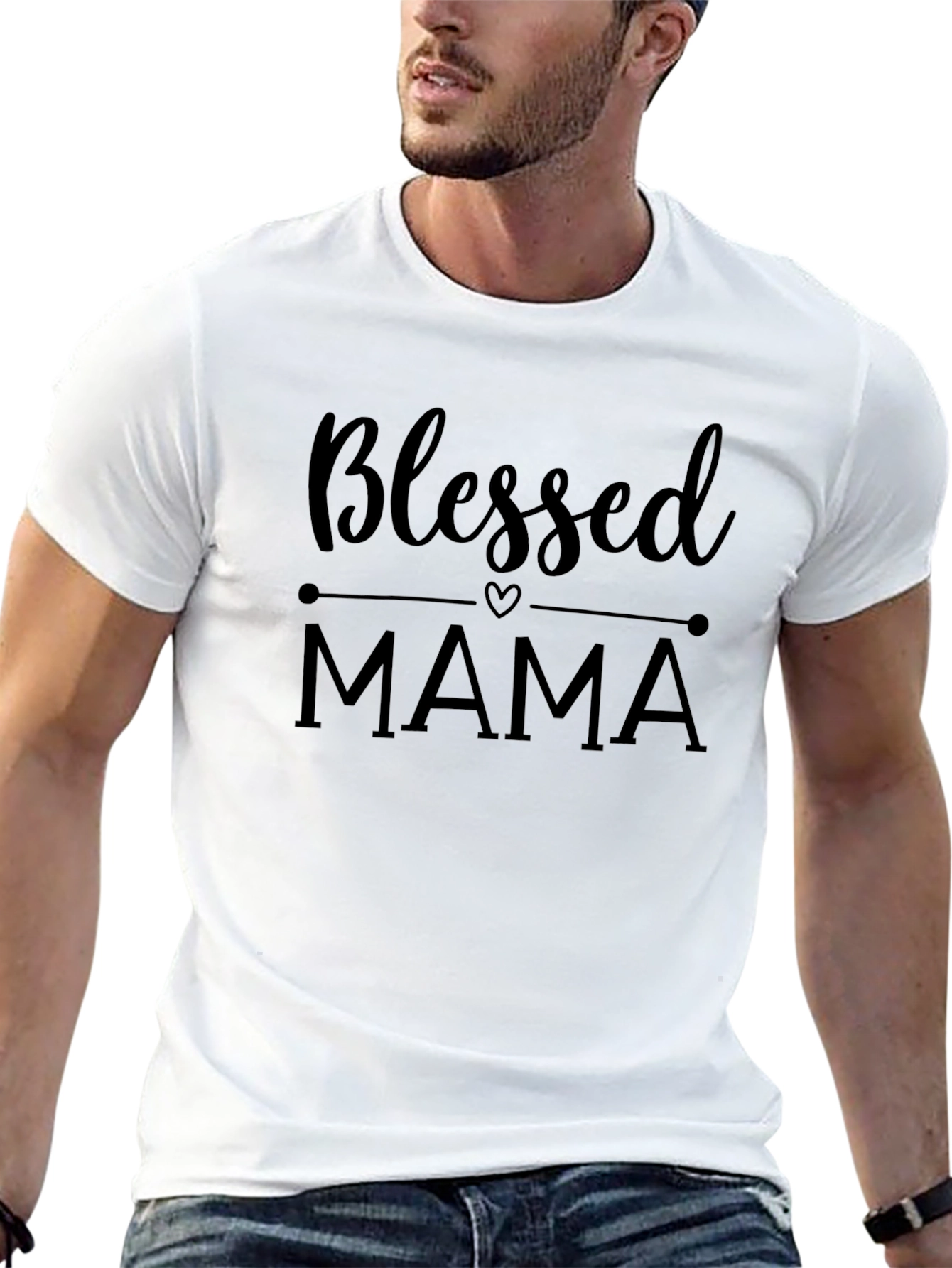 Blessed Mama Black Graphic Tee Shirt