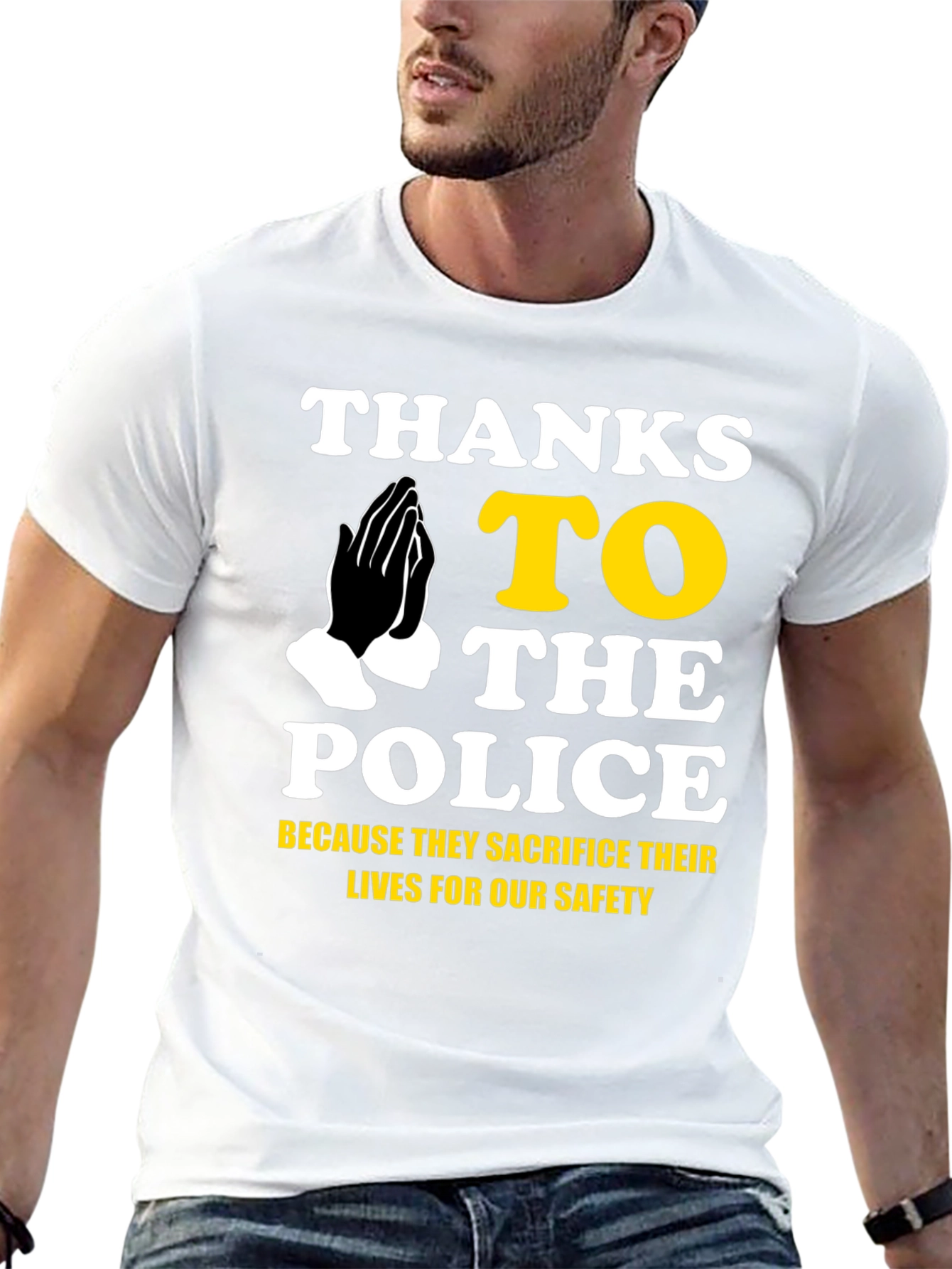 Thanks to the Police Graphic T-Shirt