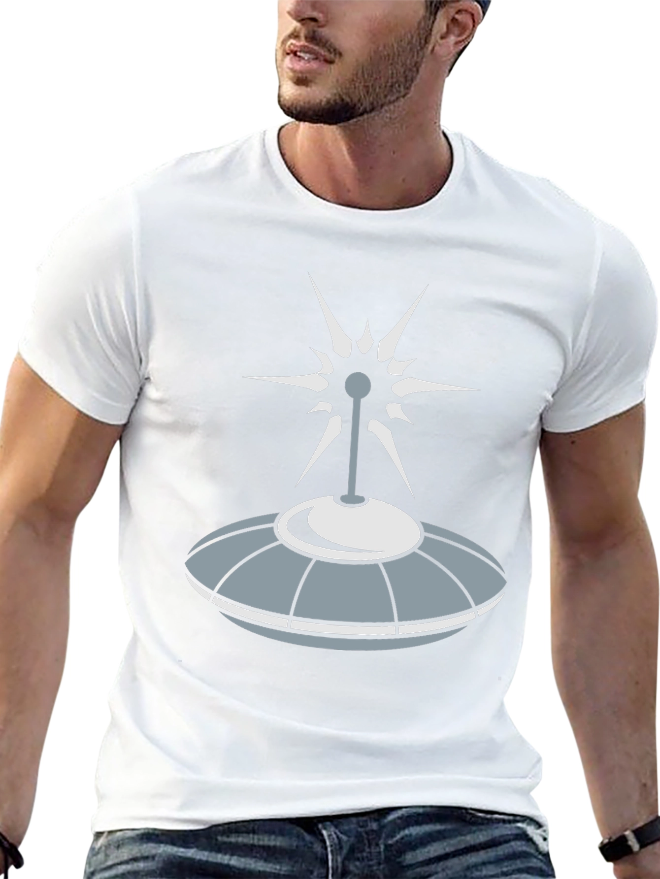 Retro UFO Graphic T-Shirt - Sci-Fi Style
