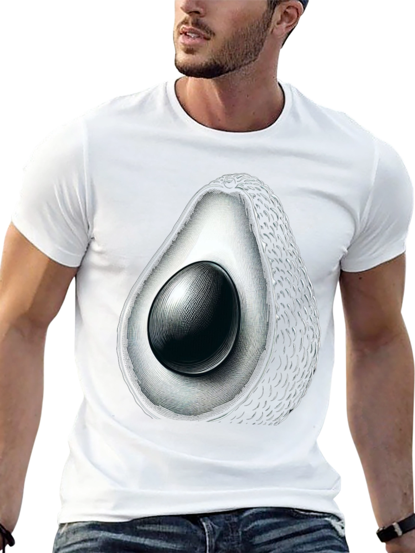 Avocado Graphic Tee - Trendy Foodie Shirt
