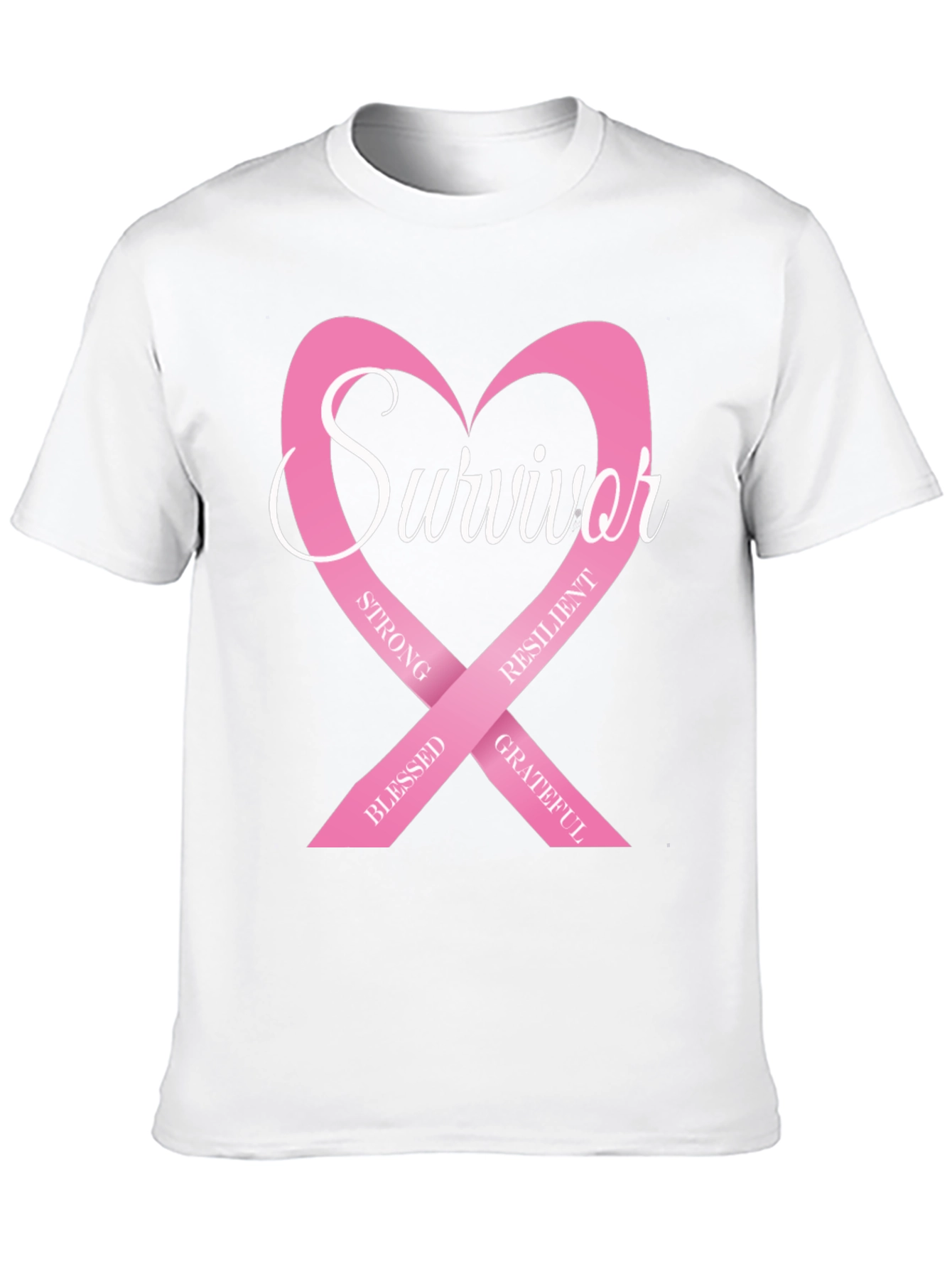 Survivor Breast Cancer Awareness Ribbon T-Shirt