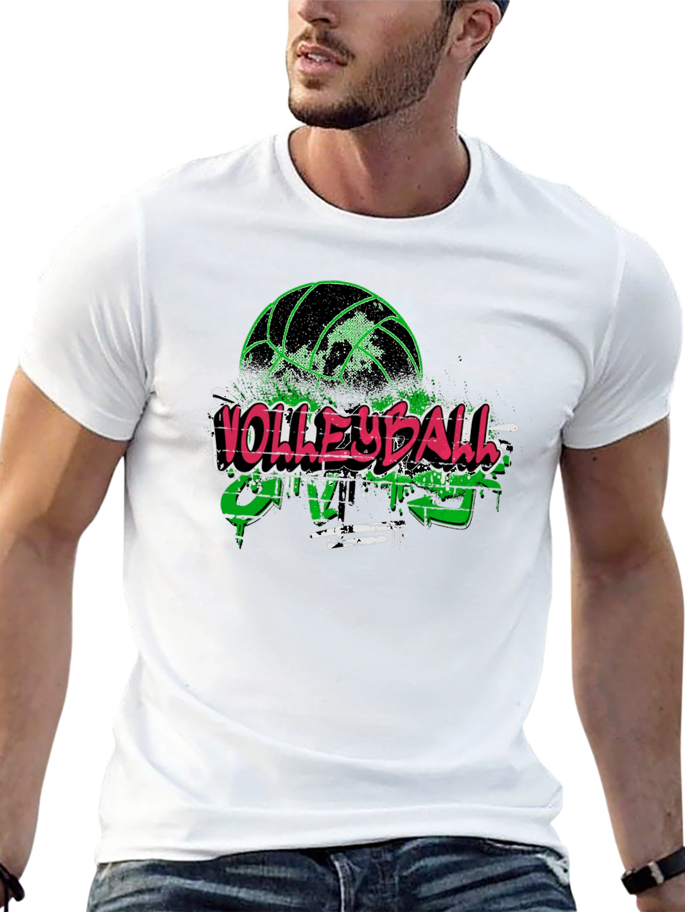 Volleyball Graphic Tee - Cool Sportswear Shirt