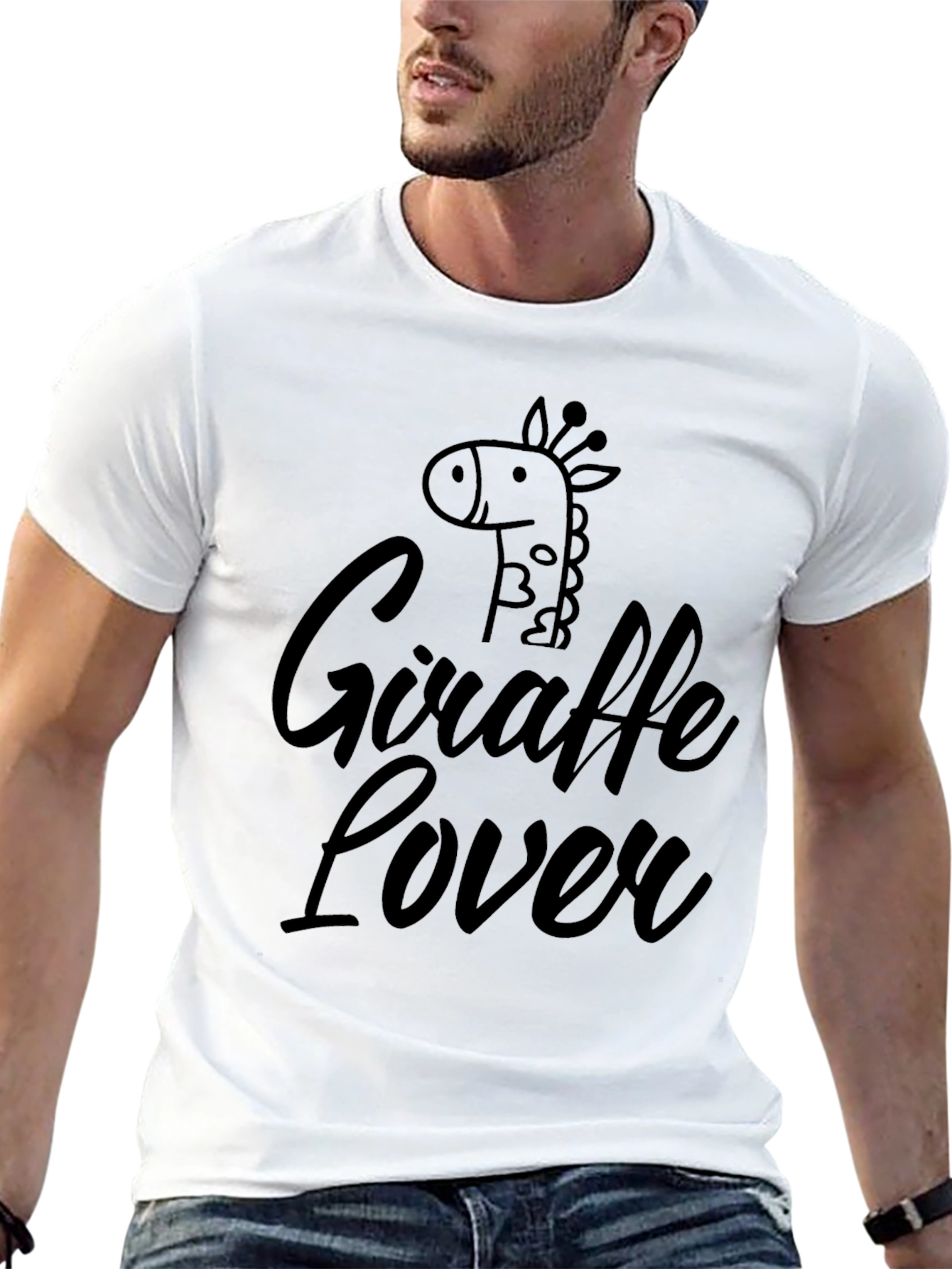 Giraffe Lover Black T-Shirt - Stylish Casual Tee