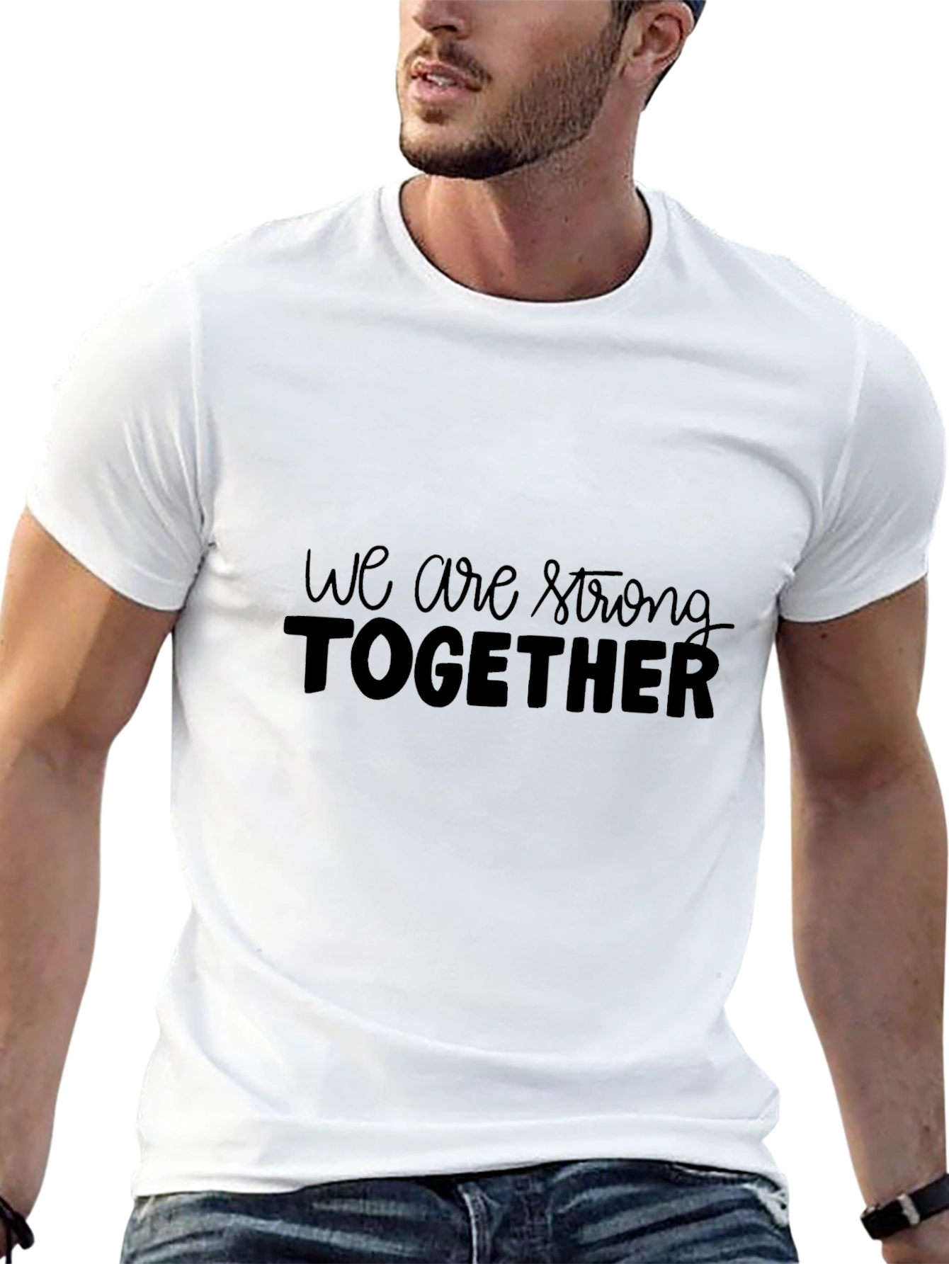 We Are Strong Together Black Graphic Tee
