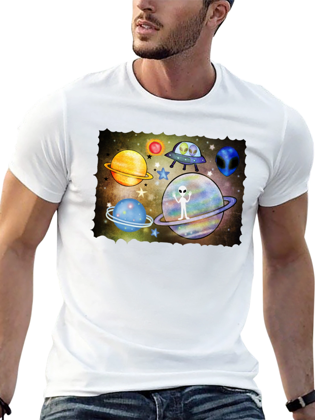 Alien Space T-Shirt - Galactic Adventure