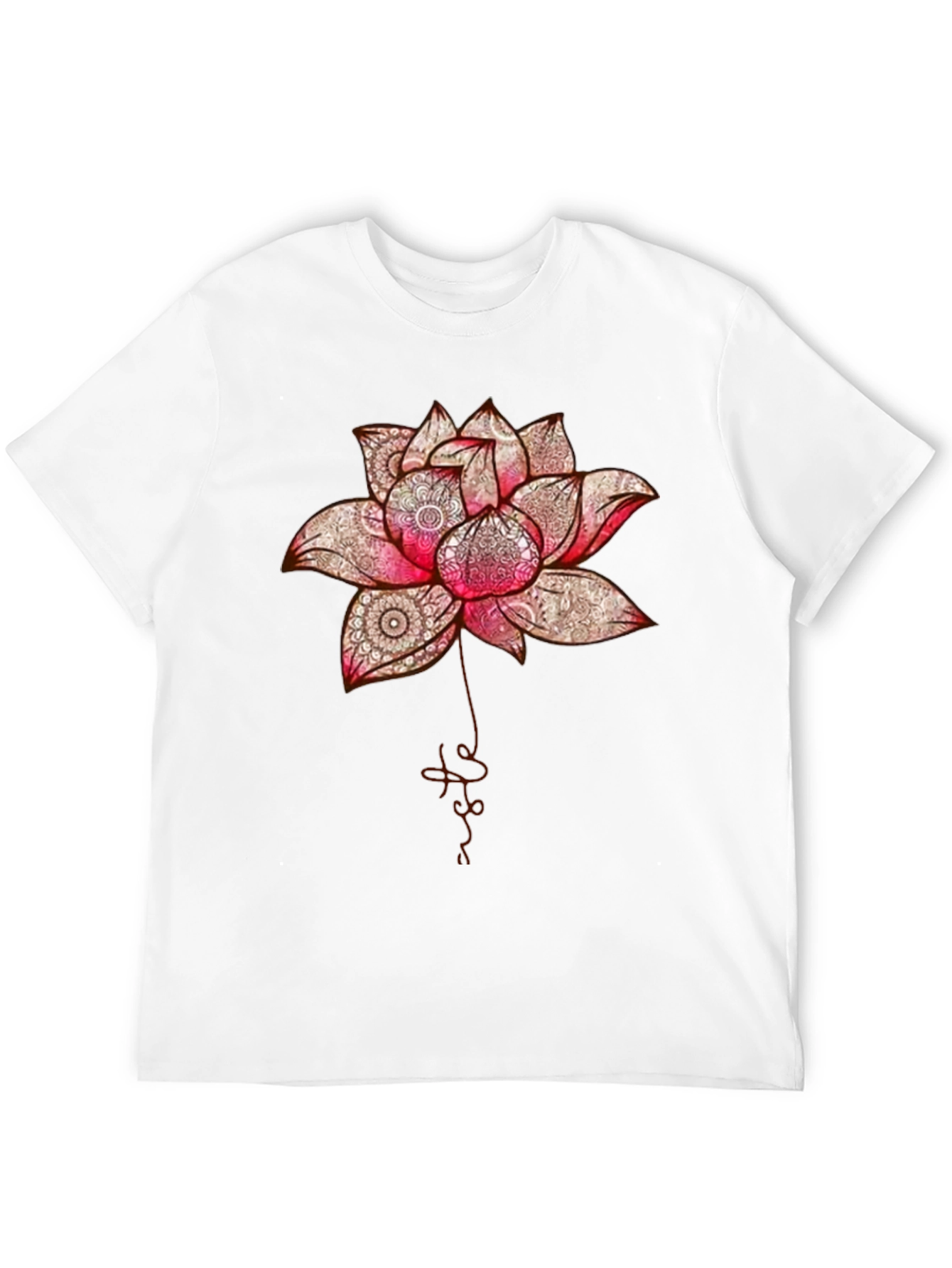 Lotus Flower Graphic Tee - Black Unisex T-Shirt