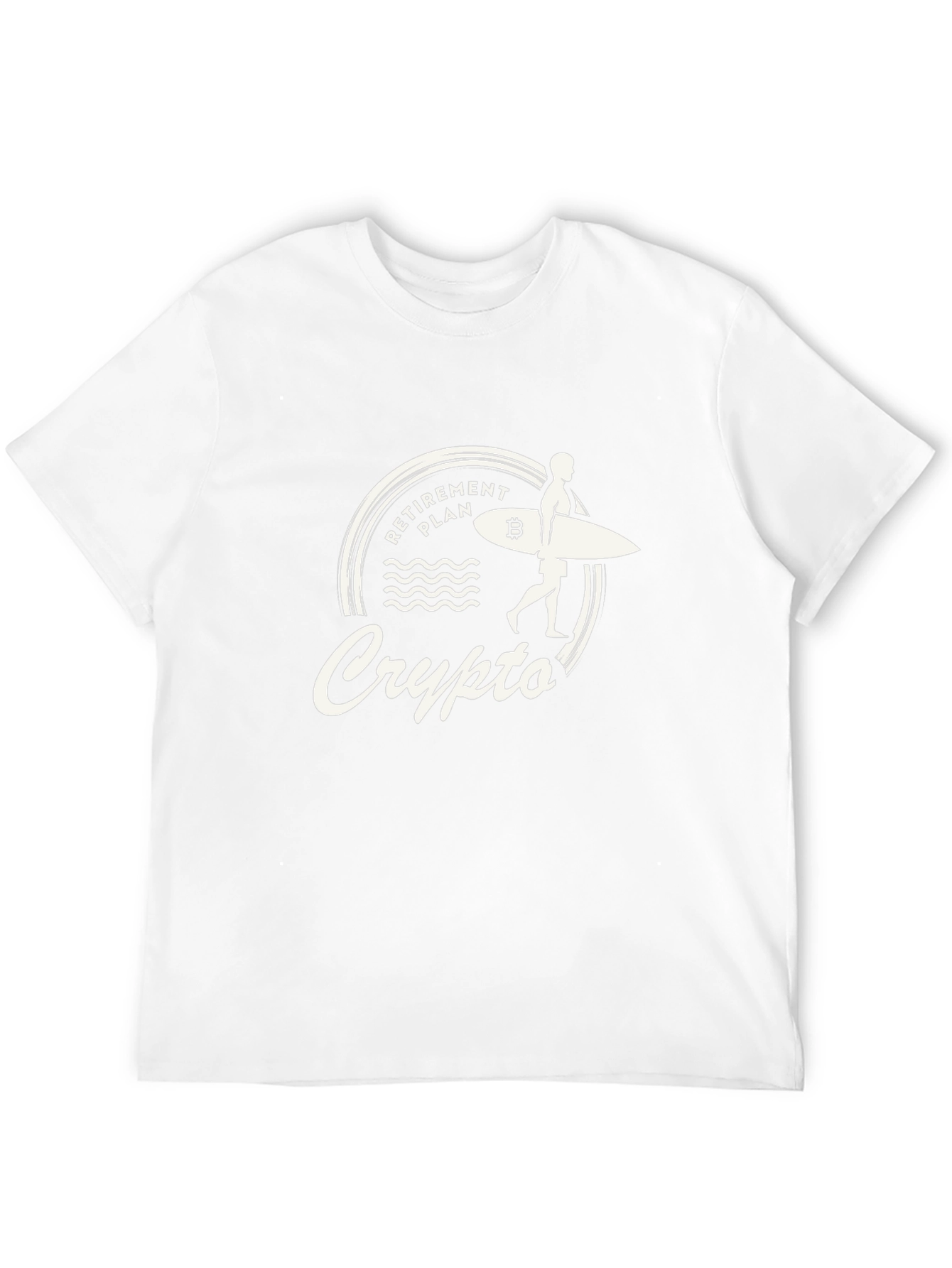 Crypto Retirement Plan T-Shirt Bitcoin Surfer Tee