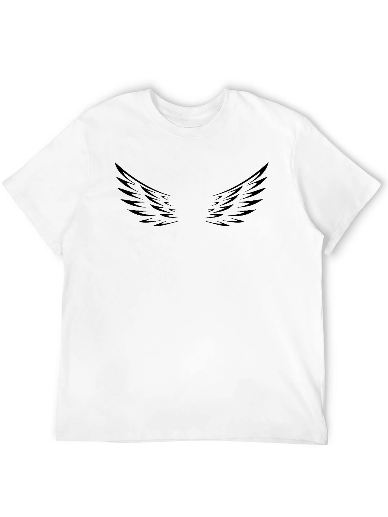 Black Winged Graphic Crew Neck Tee