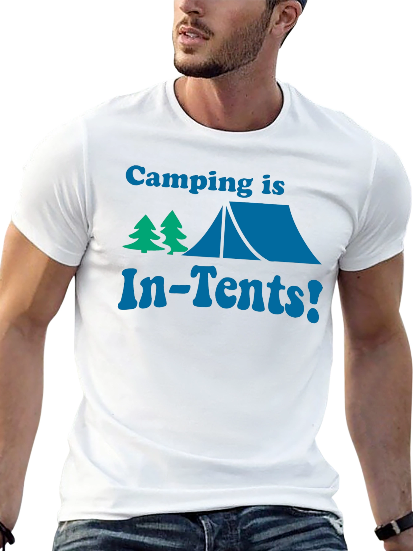 Camping Is In-Tents! Funny Graphic Tee