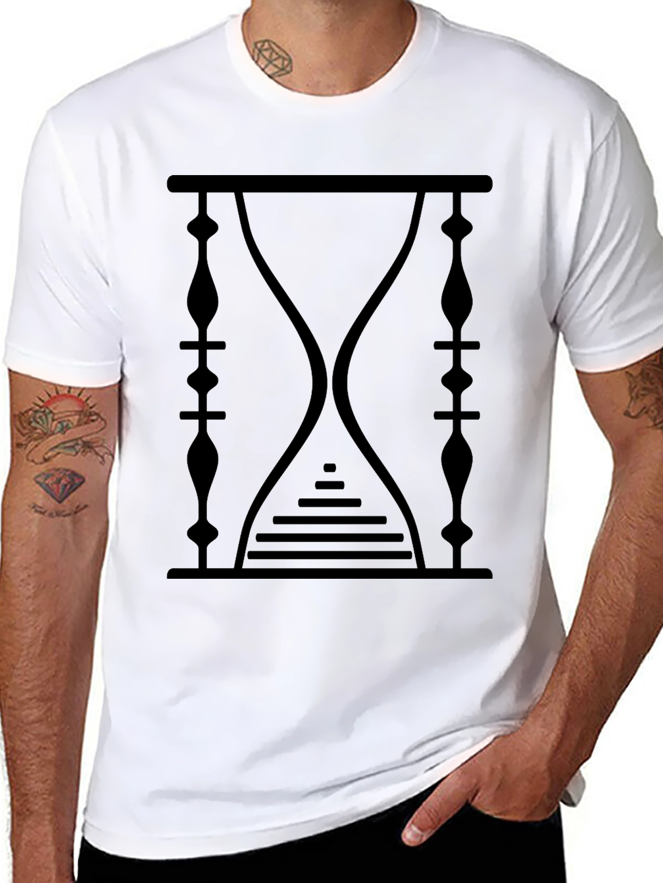 Hourglass Graphic Black T-Shirt