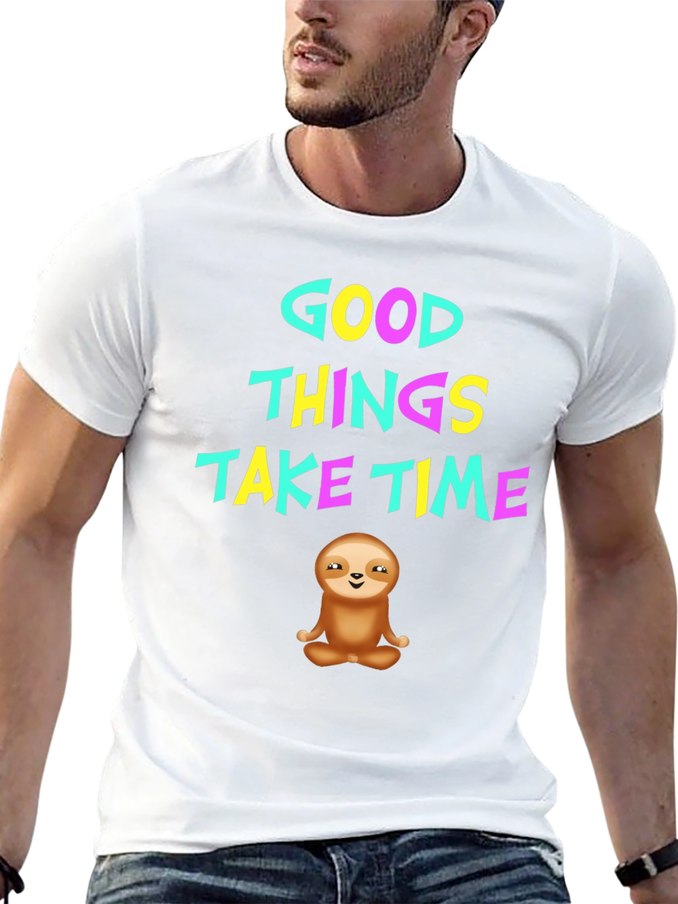 Good Things Take Time Sloth Graphic T-Shirt