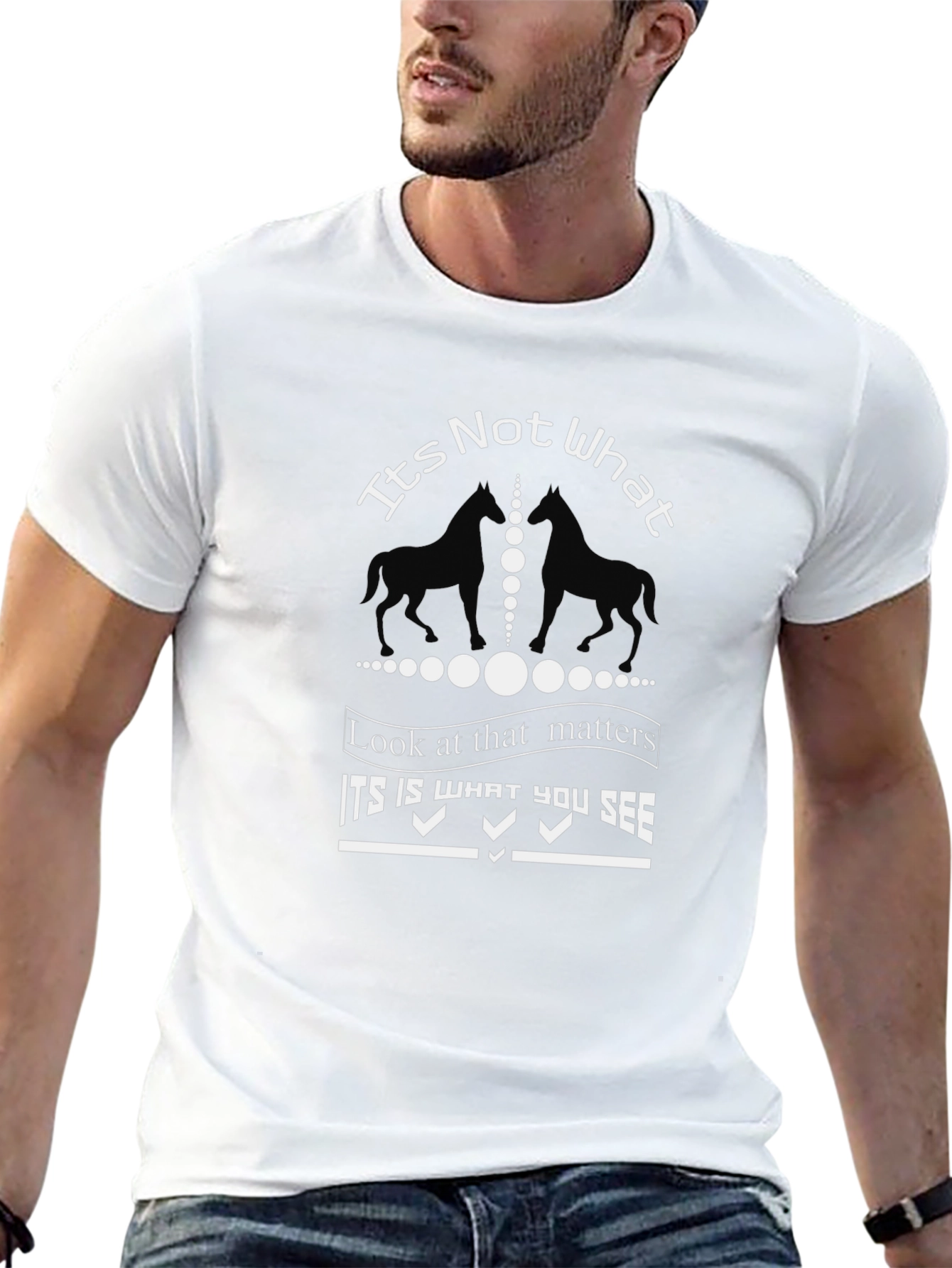 Its Not What Horse Graphic T-Shirt - Black