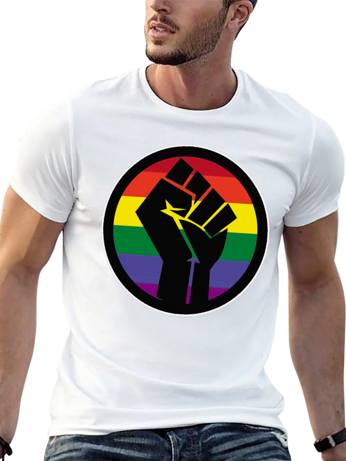 Pride Fist T-Shirt - Rainbow Empowerment Tee