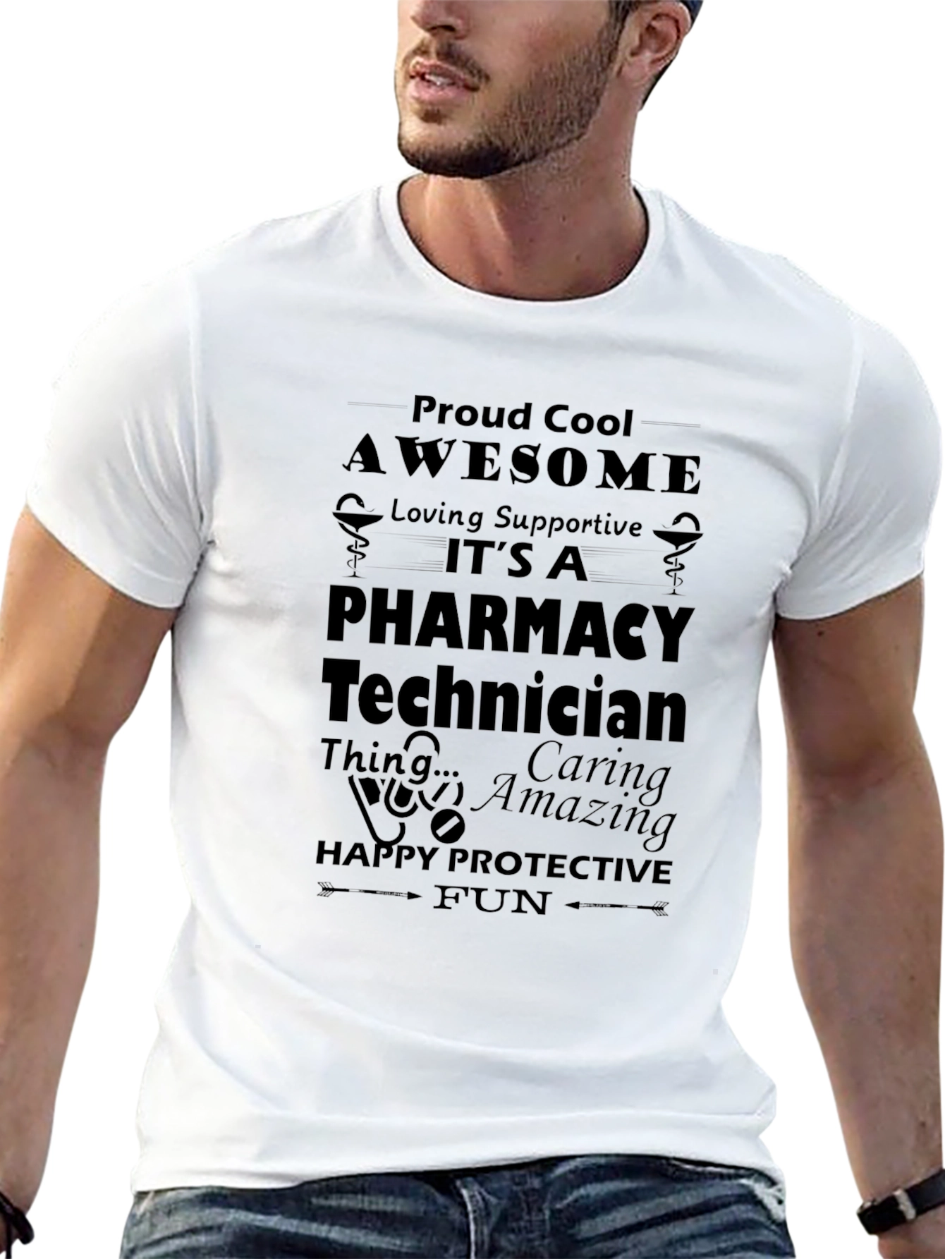 Pharmacy Technician T-Shirt - Proud Awesome Cool
