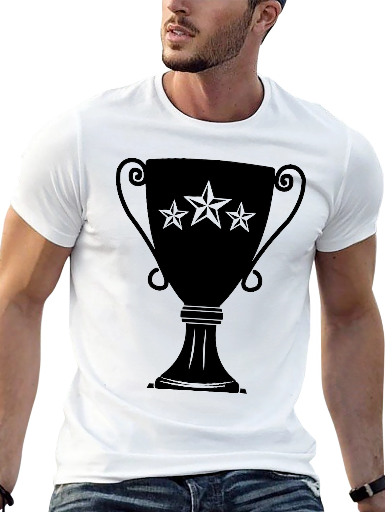 Winners Trophy Graphic Tee - Unisex Black T-Shirt