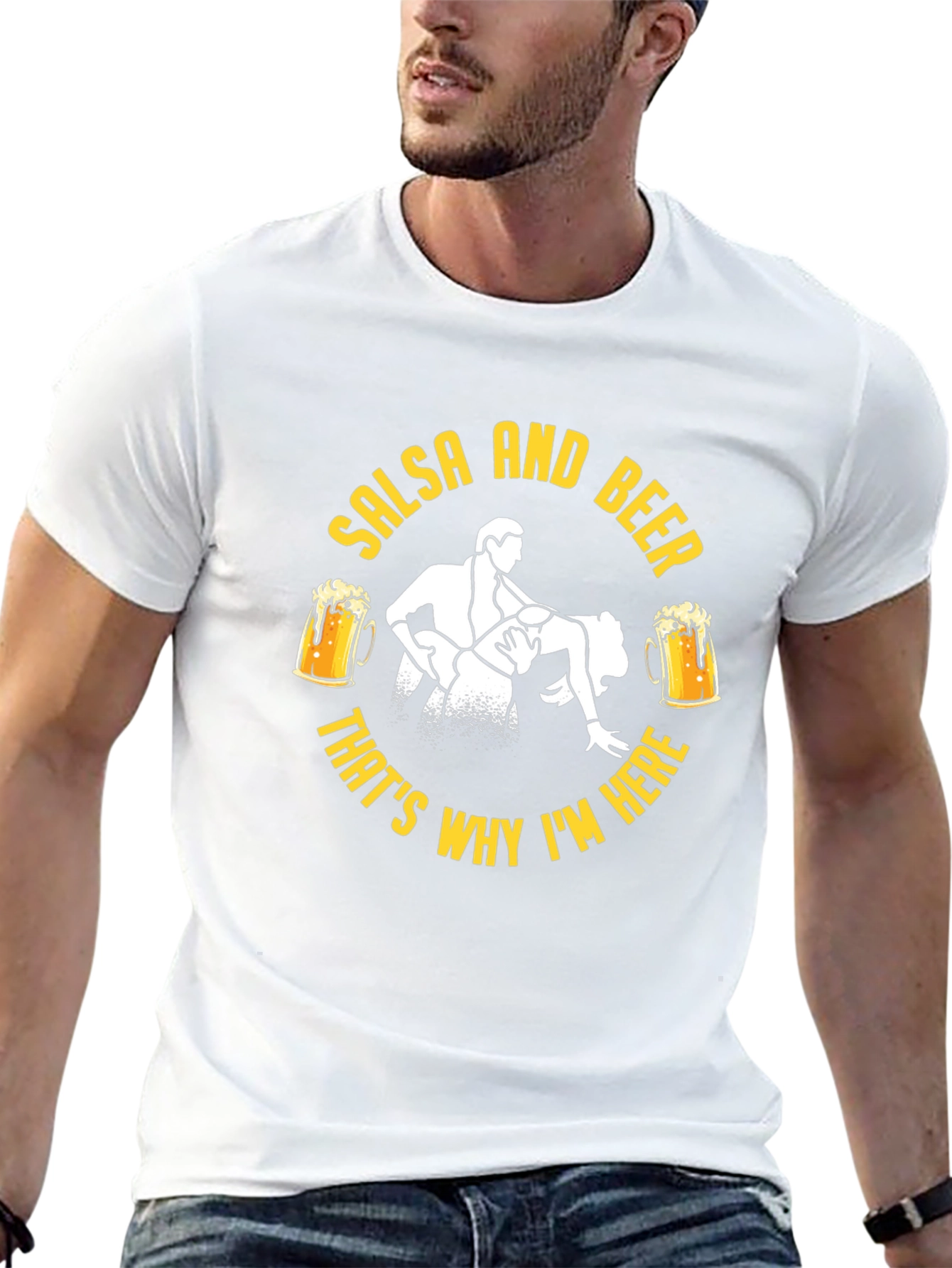 Salsa and Beer Graphic T-Shirt