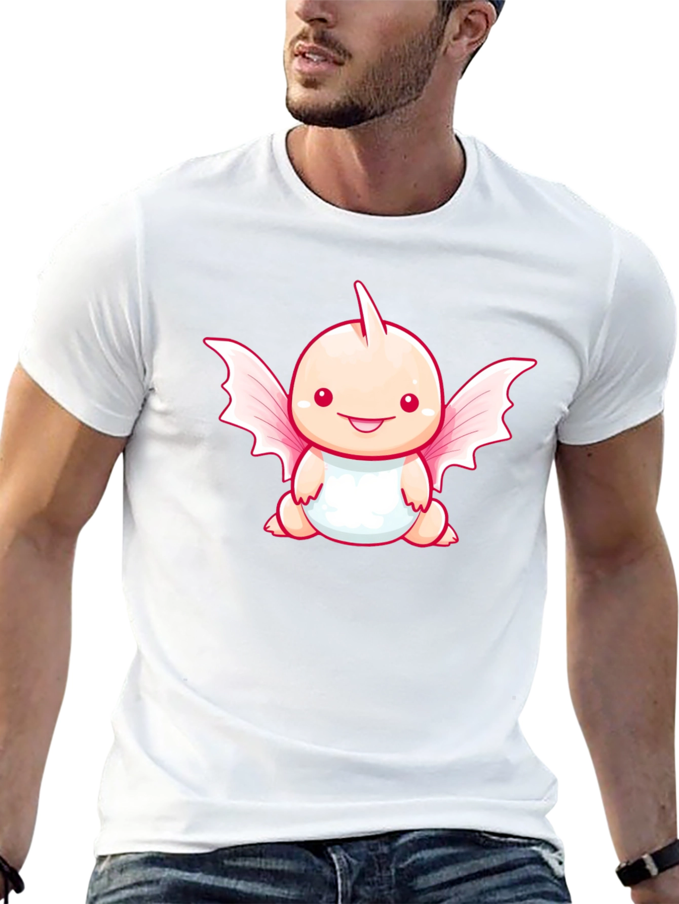 Cute Cartoon Dragon Black T-Shirt