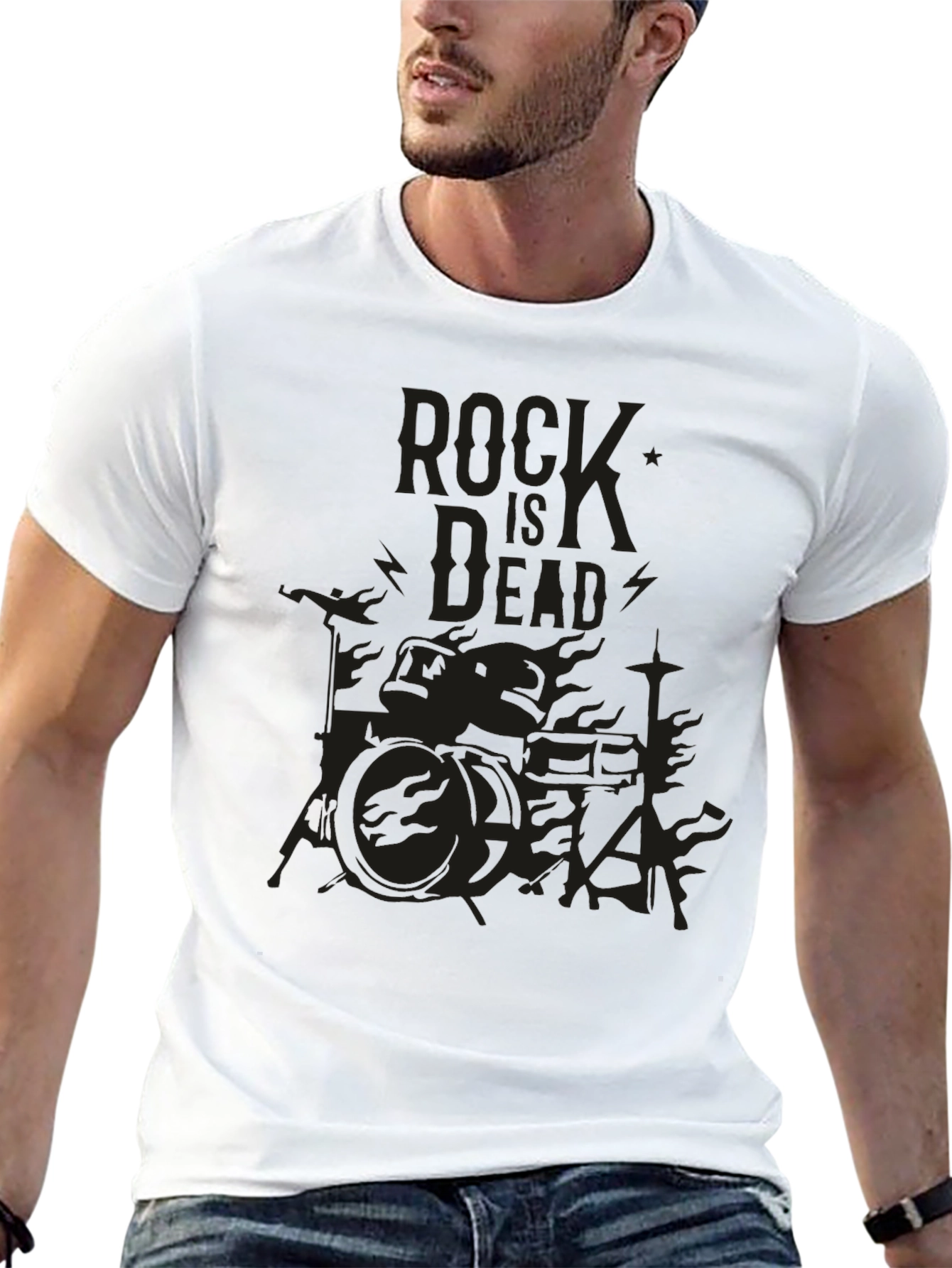 Rock is Dead Black Graphic Tee