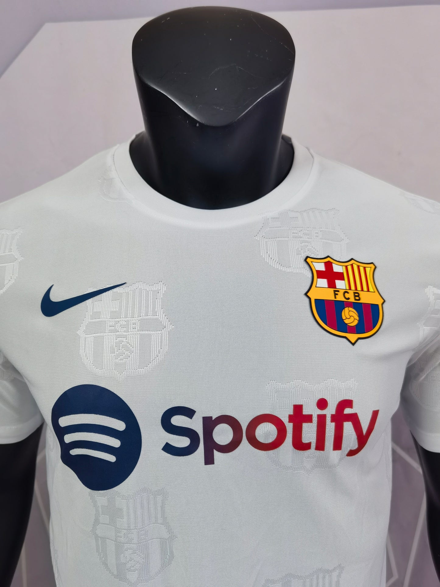 Barcelona White Special Edition Custom Edition Soccer Jersey