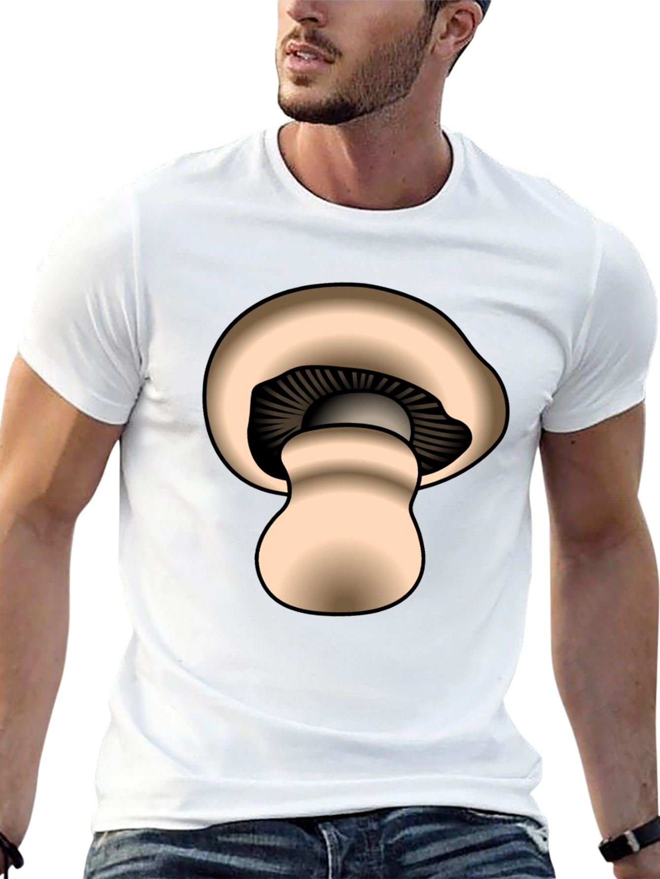 Mushroom Graphic Black T-Shirt