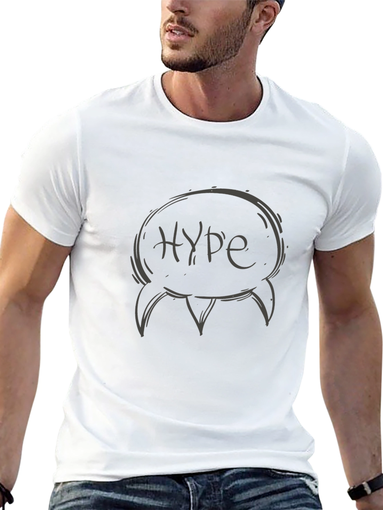 Hype Graphic Print Black T-Shirt
