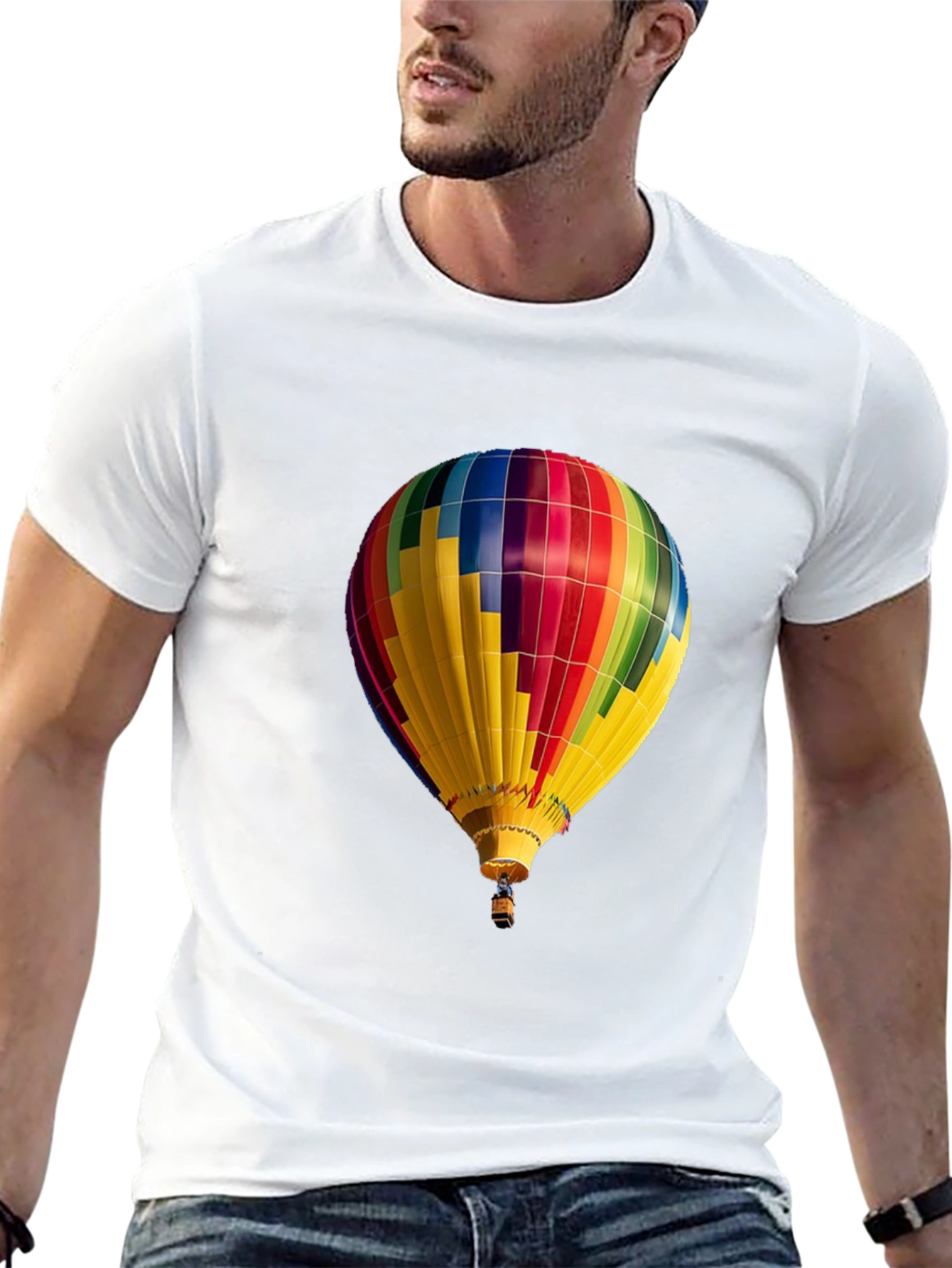 Hot Air Balloon Graphic Tee - Unique Design