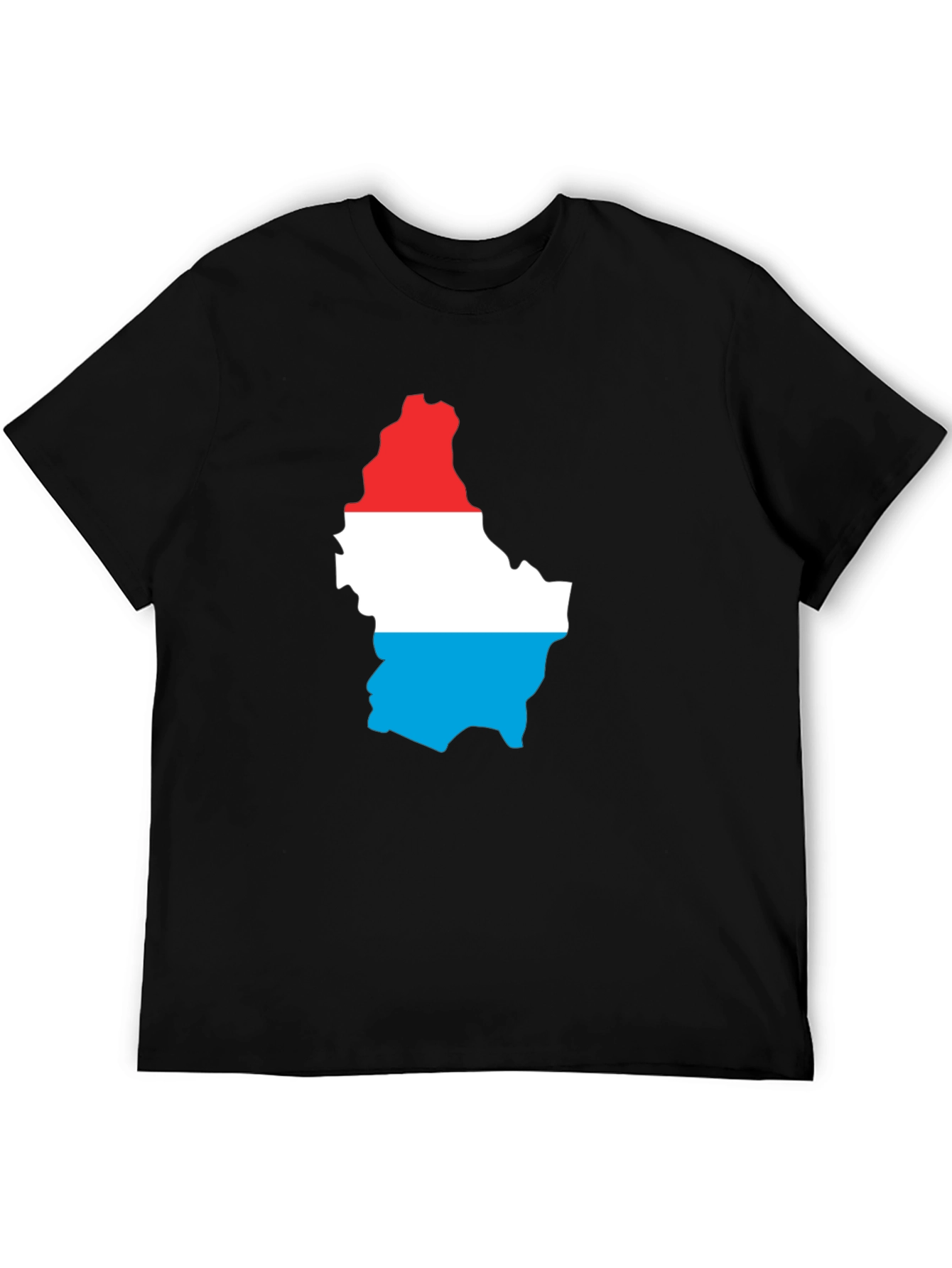 Luxembourg Flag T-Shirt - Black Cotton Tee
