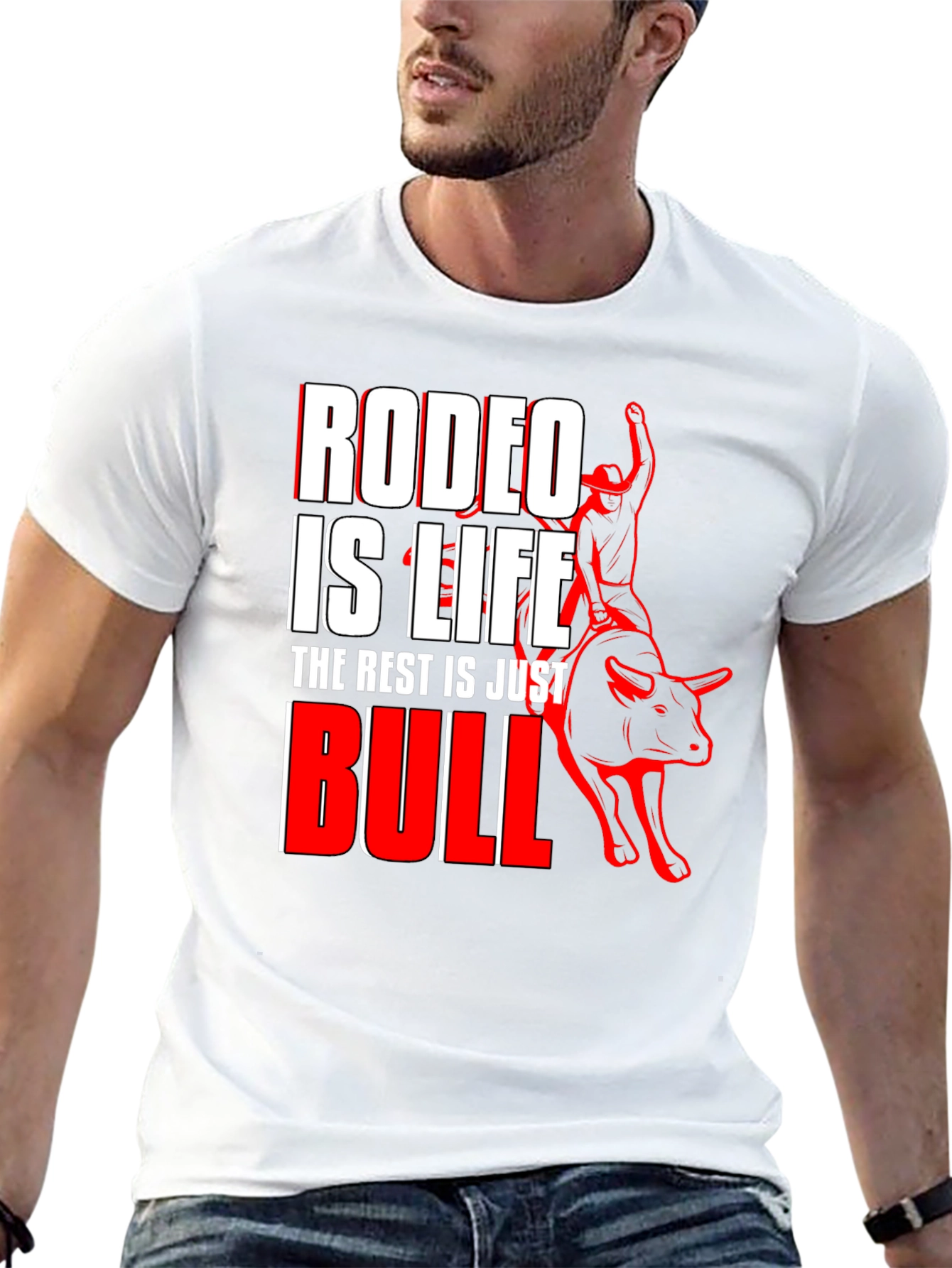 Rodeo is Life Bull Riding Graphic T-Shirt
