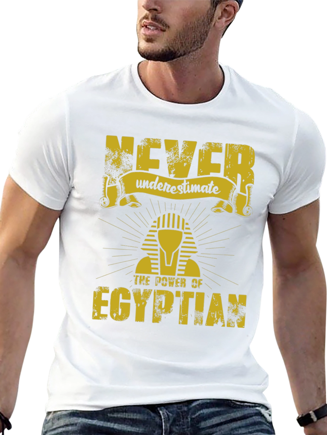 Never Underestimate Egyptian Black T-Shirt